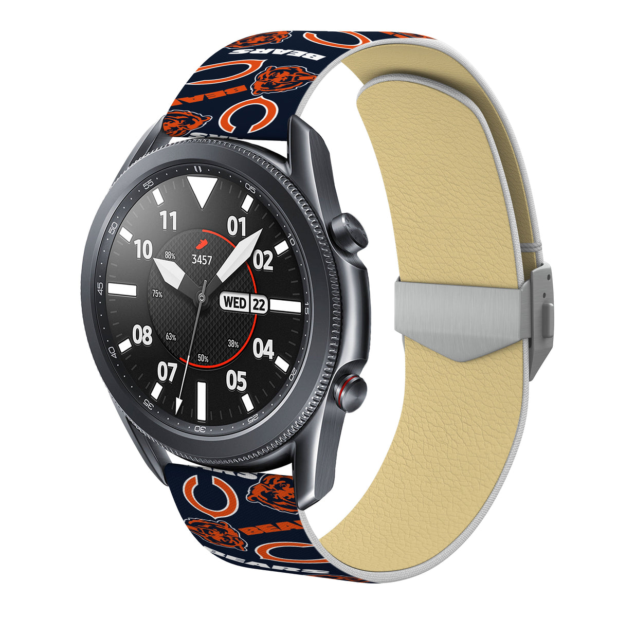Chicago Bears Full Print Quick Change Watch Band With Engraved Buckle - AffinityBands