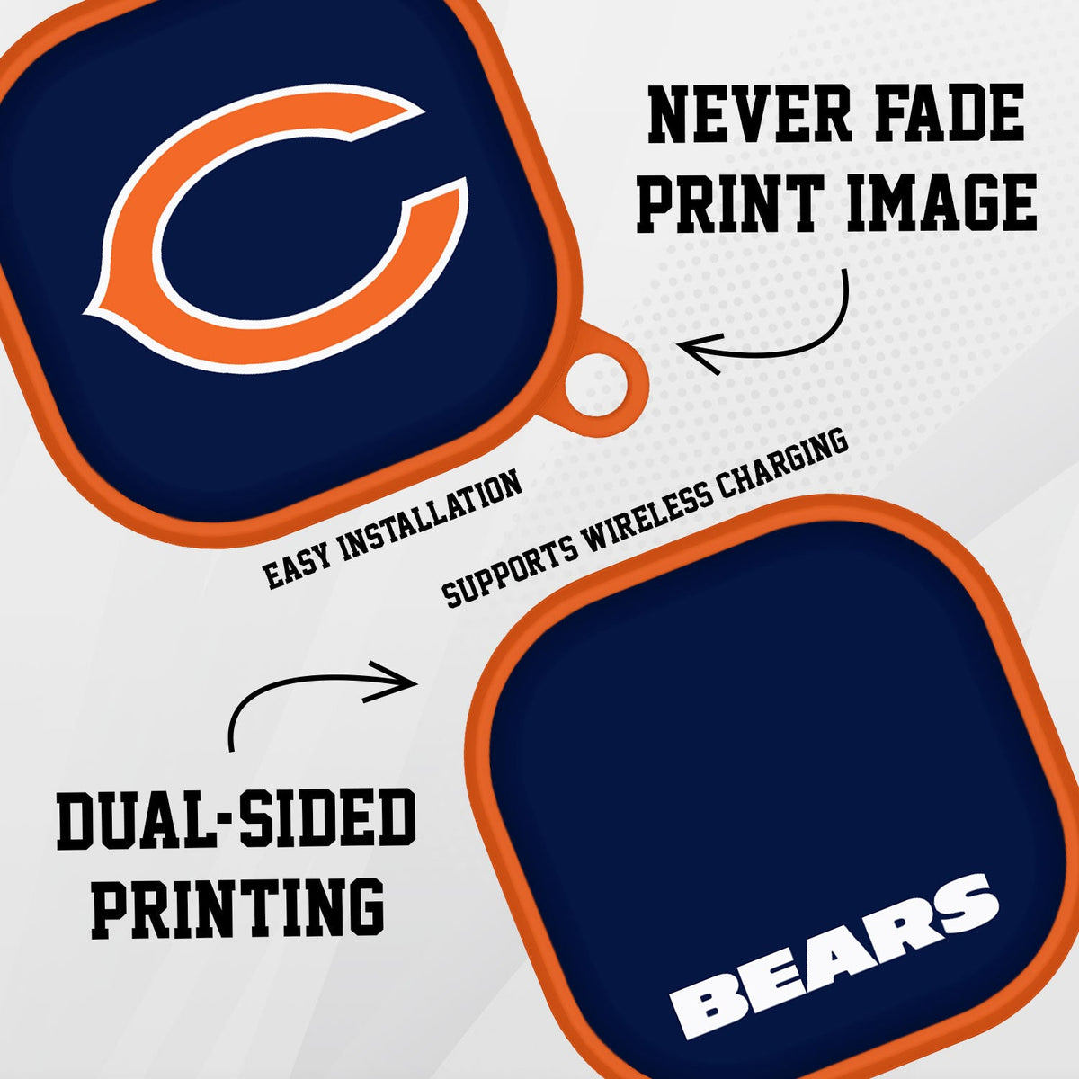 Chicago Bears HDX Samsung Galaxy Buds Pro &amp; Buds Live Case Cover