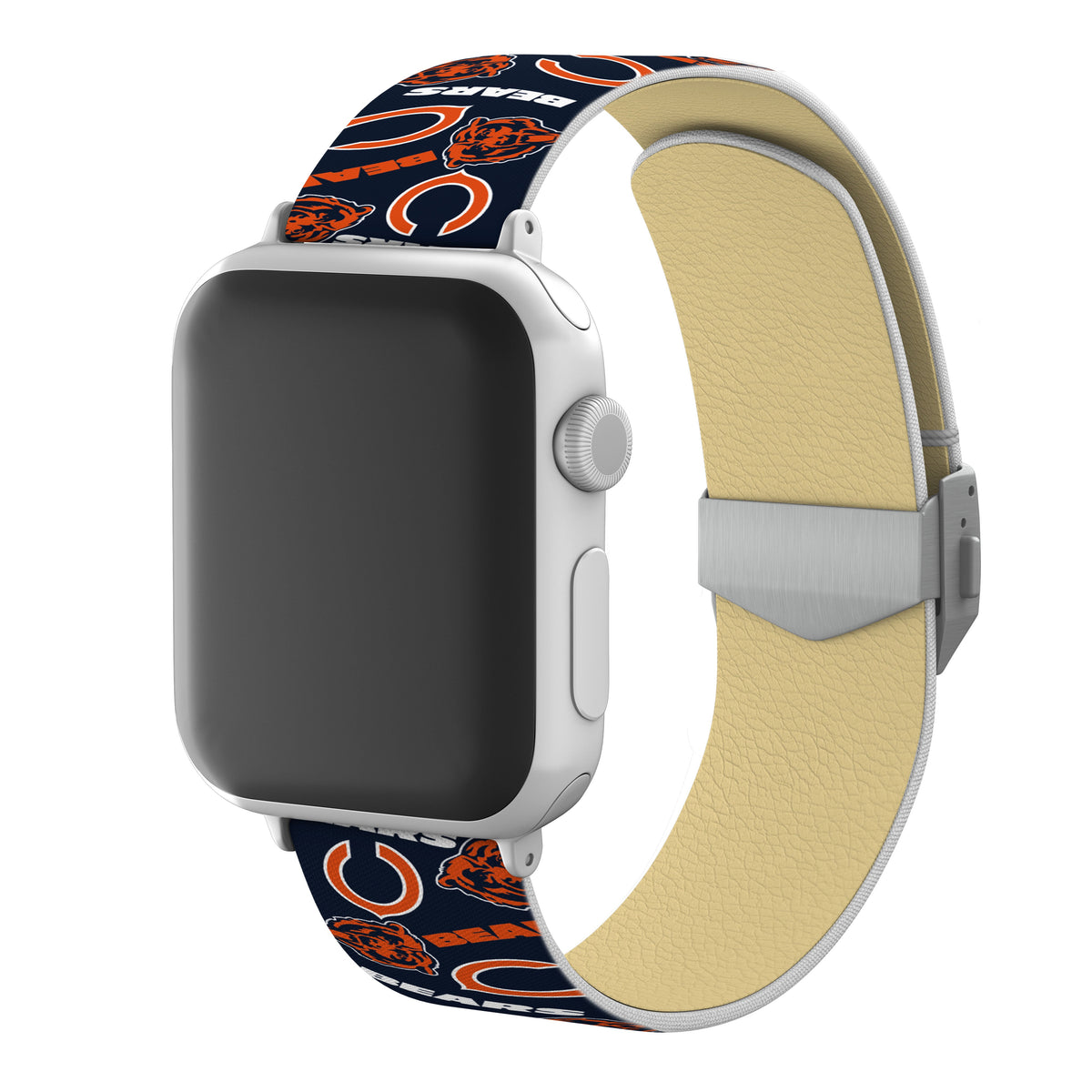 Chicago Bears Full Print Watch Band With Engraved Buckle - AffinityBands