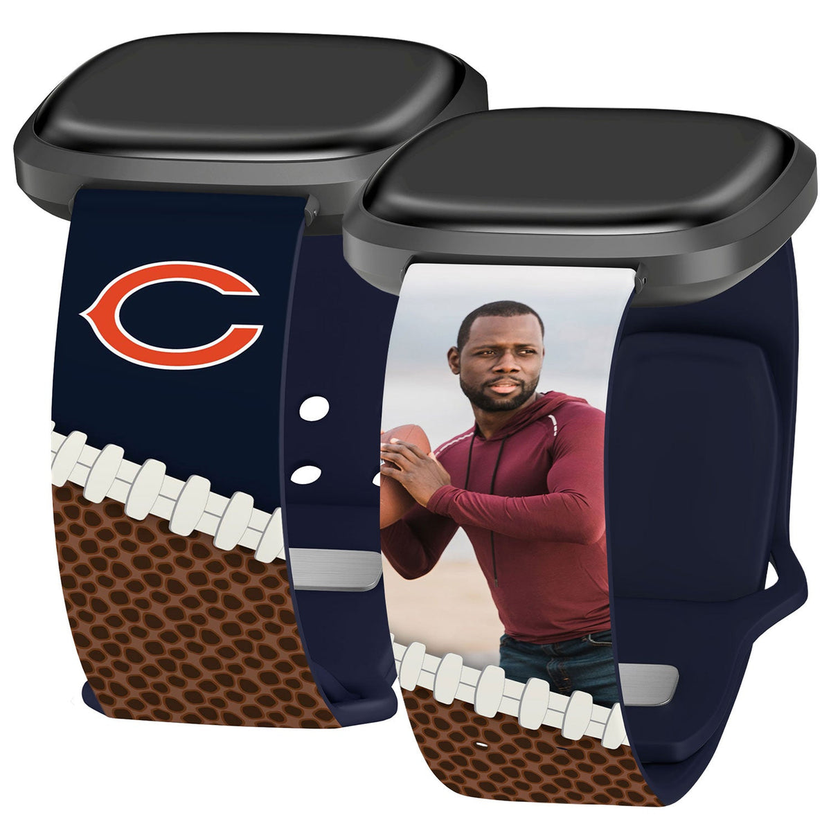 Chicago Bears Custom Photo HD Fitbit Versa 3 &amp; Sense 1 Watch Band