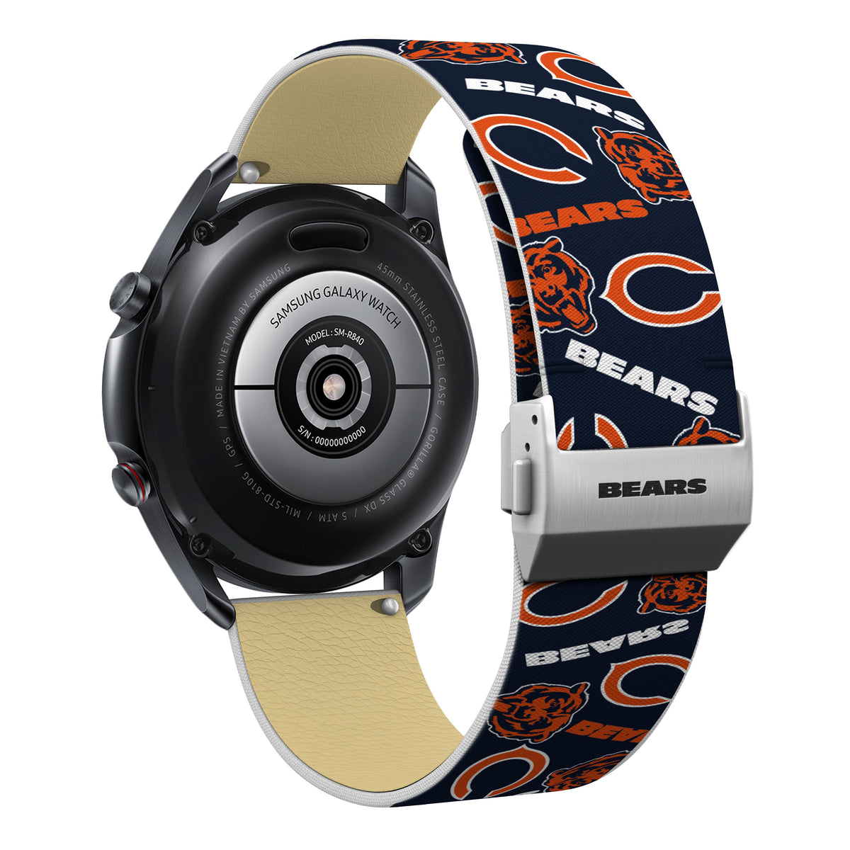 Chicago Bears Full Print Quick Change Watch Band With Engraved Buckle - AffinityBands