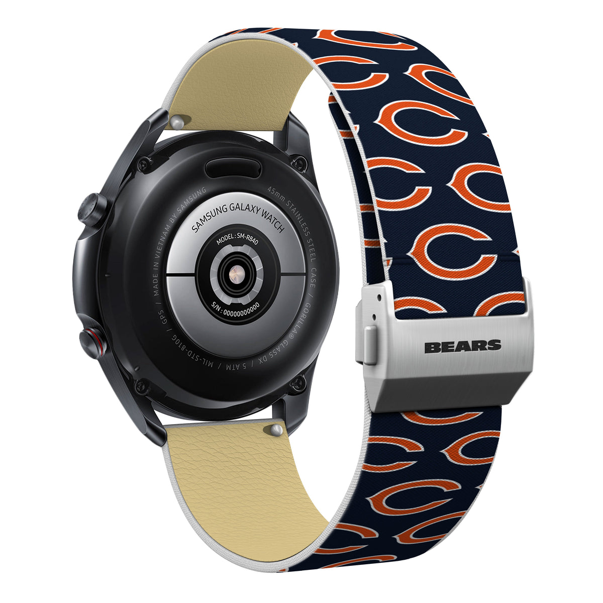 Chicago Bears Full Print Quick Change Watch Band With Engraved Buckle - AffinityBands