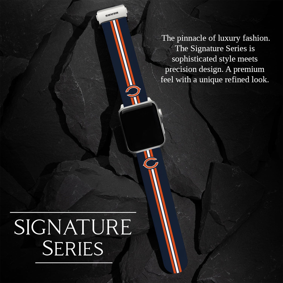 Game Time Chicago Bears Signature Series Apple Watch Band With Engraved Buckle