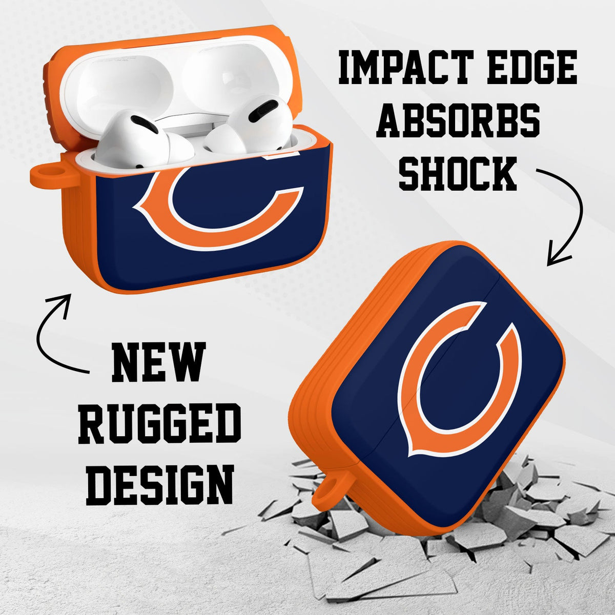 Chicago Bears HDX Apple AirPods Pro 1 &amp; 2 Case Cover