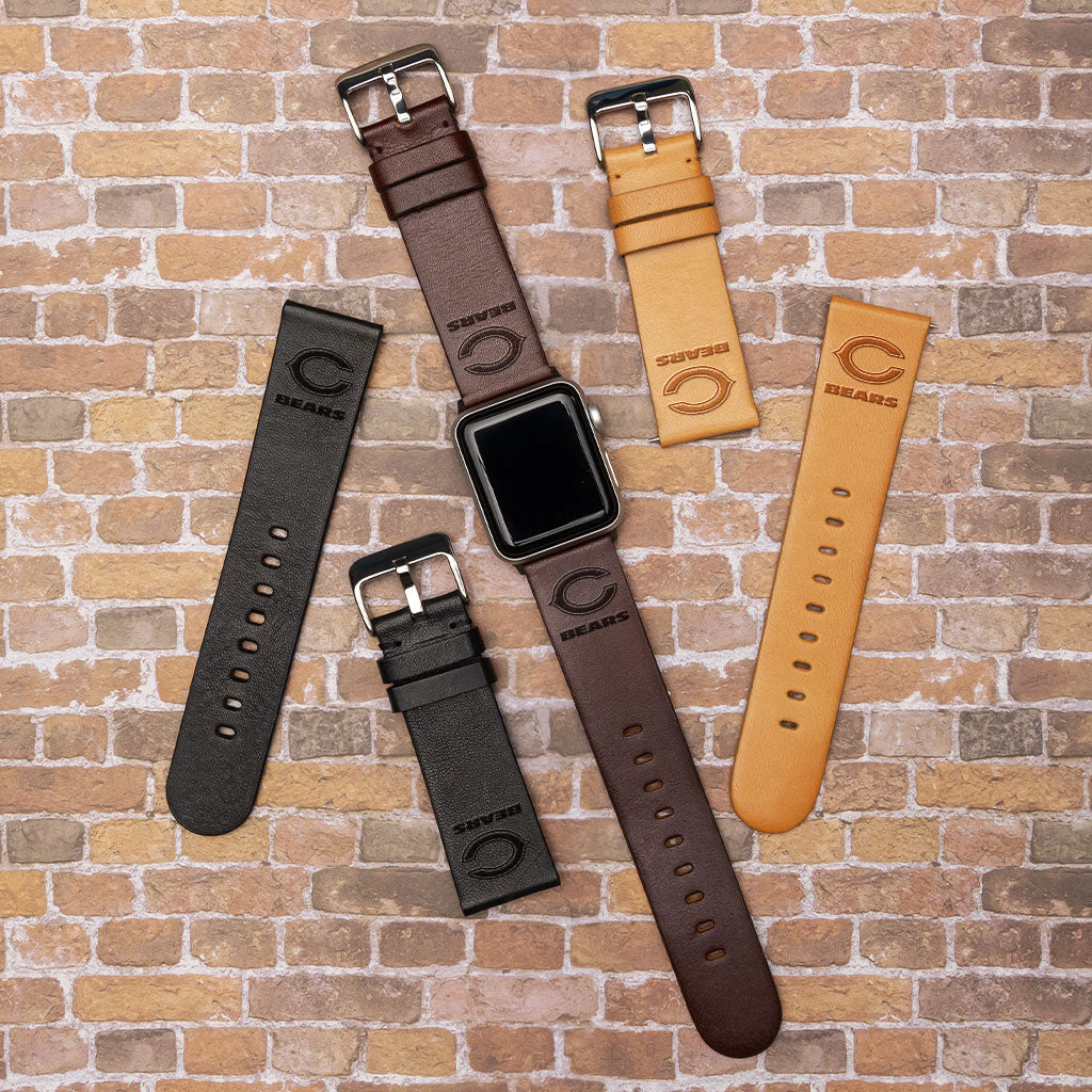 Game Time Chicago Bears Leather Apple Watch Band
