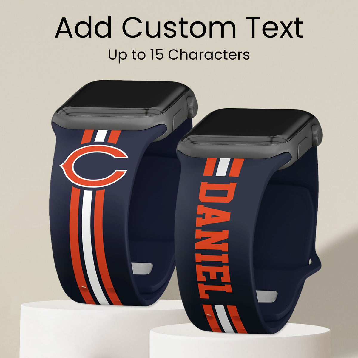 Chicago Bears Custom Name HD Apple Watch Band
