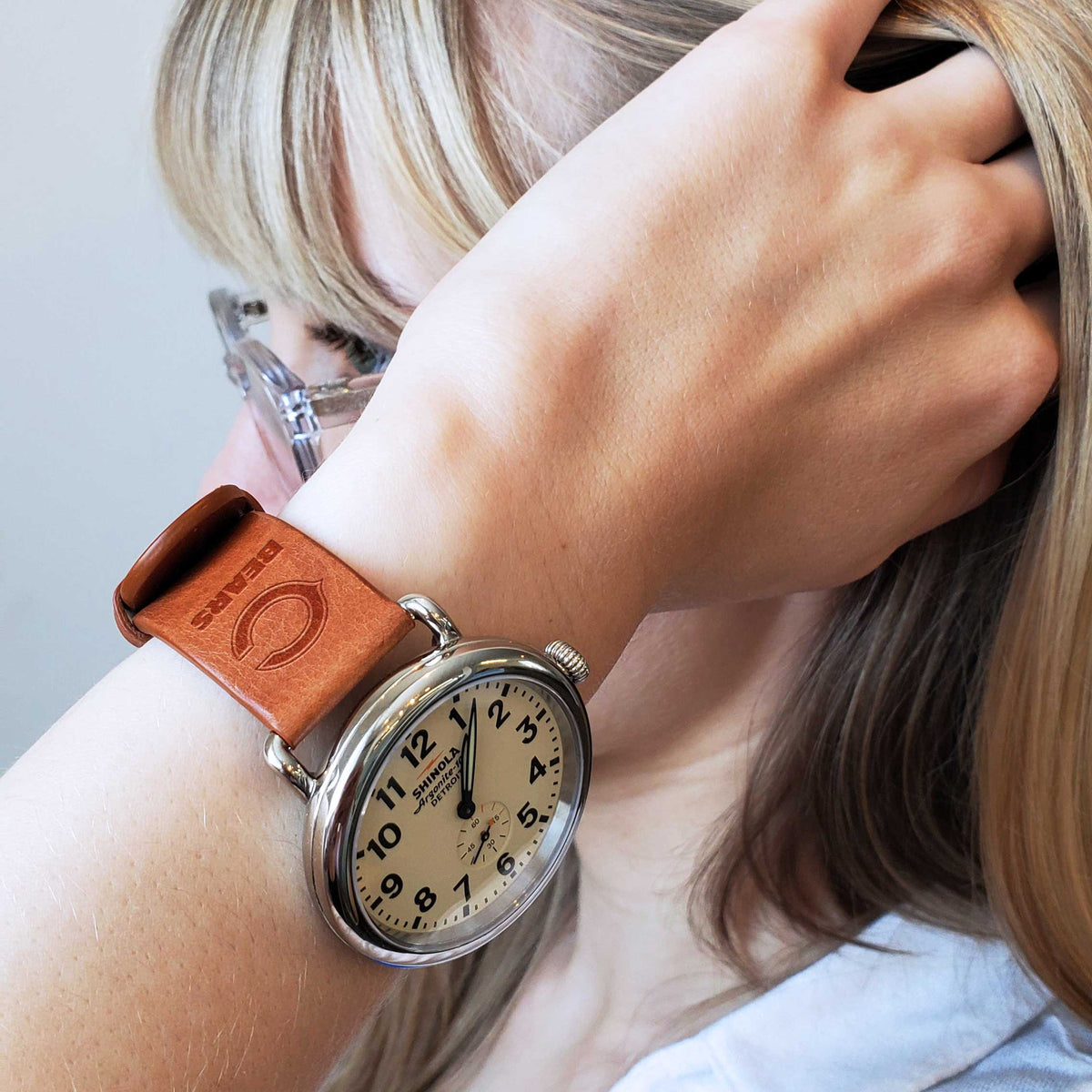 Chicago Bears Quick Change Leather Watch Band - USA Sewn - AffinityBands