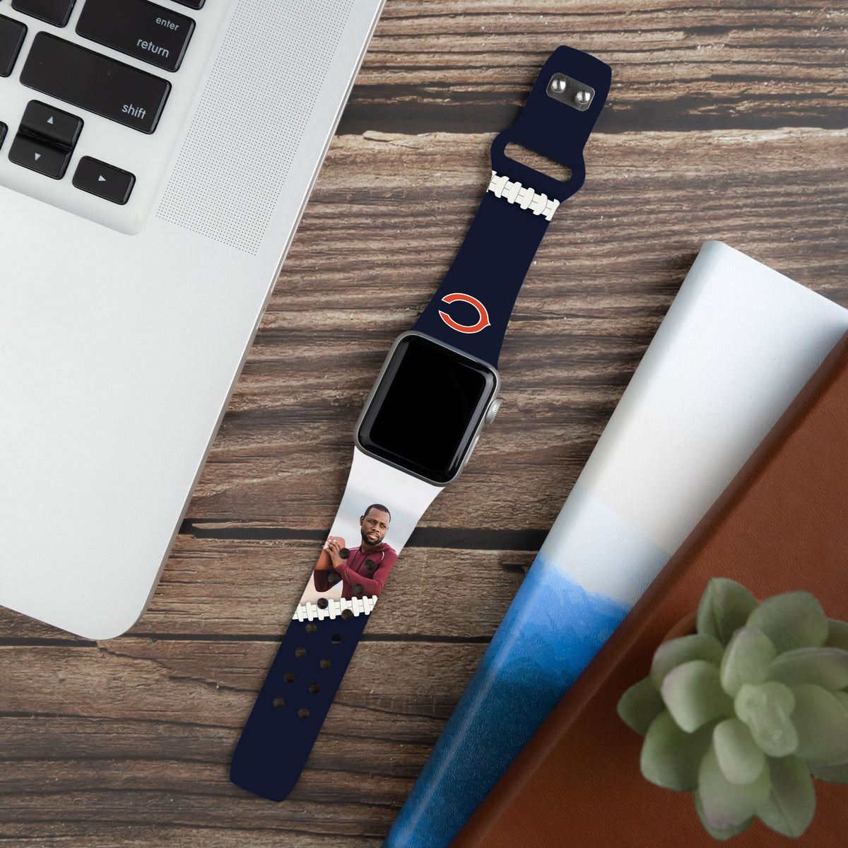 Chicago Bears Custom Photo HD Apple Watch Band