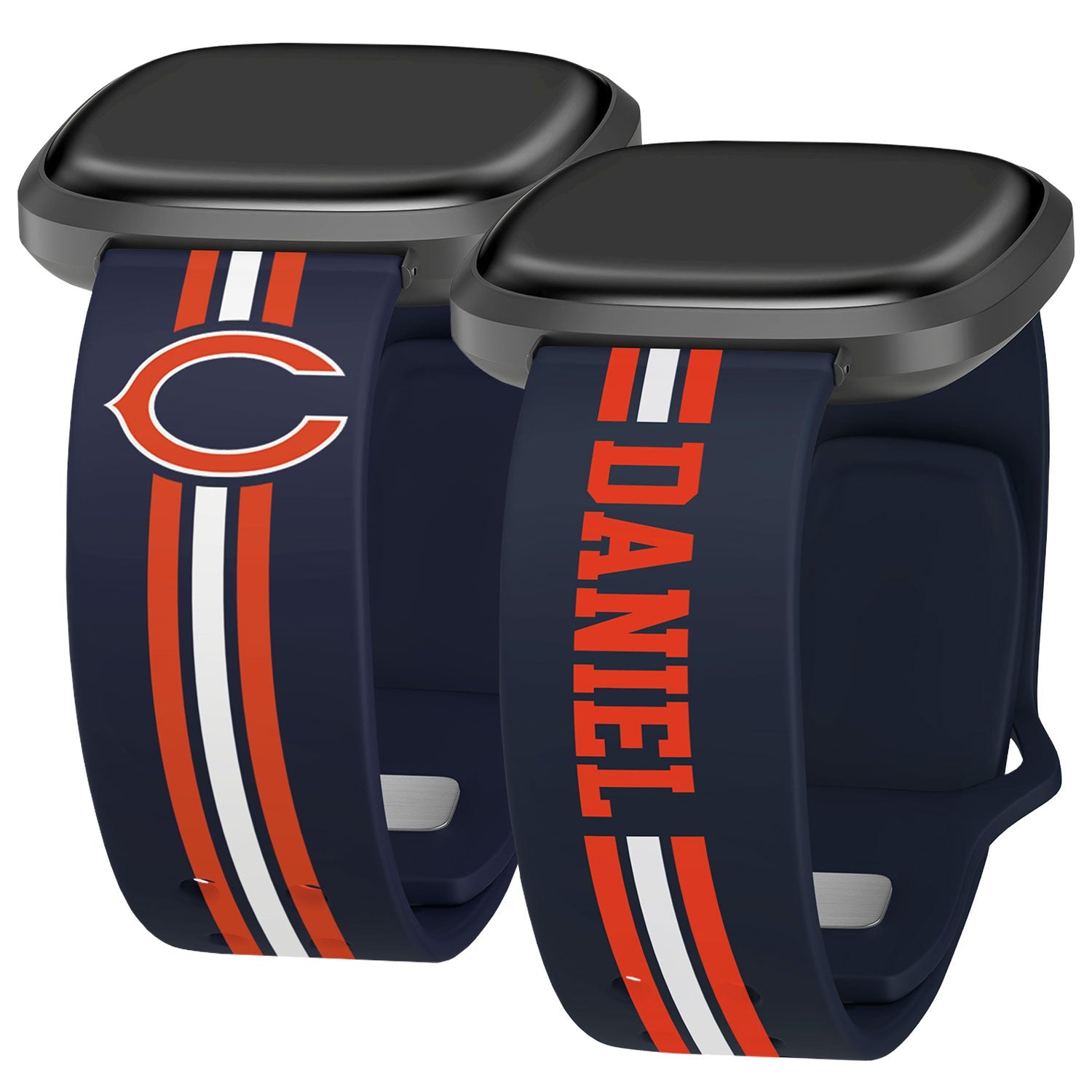 Chicago Bears Custom Name HD Fitbit Versa 3 and Sense 1 Watch Band