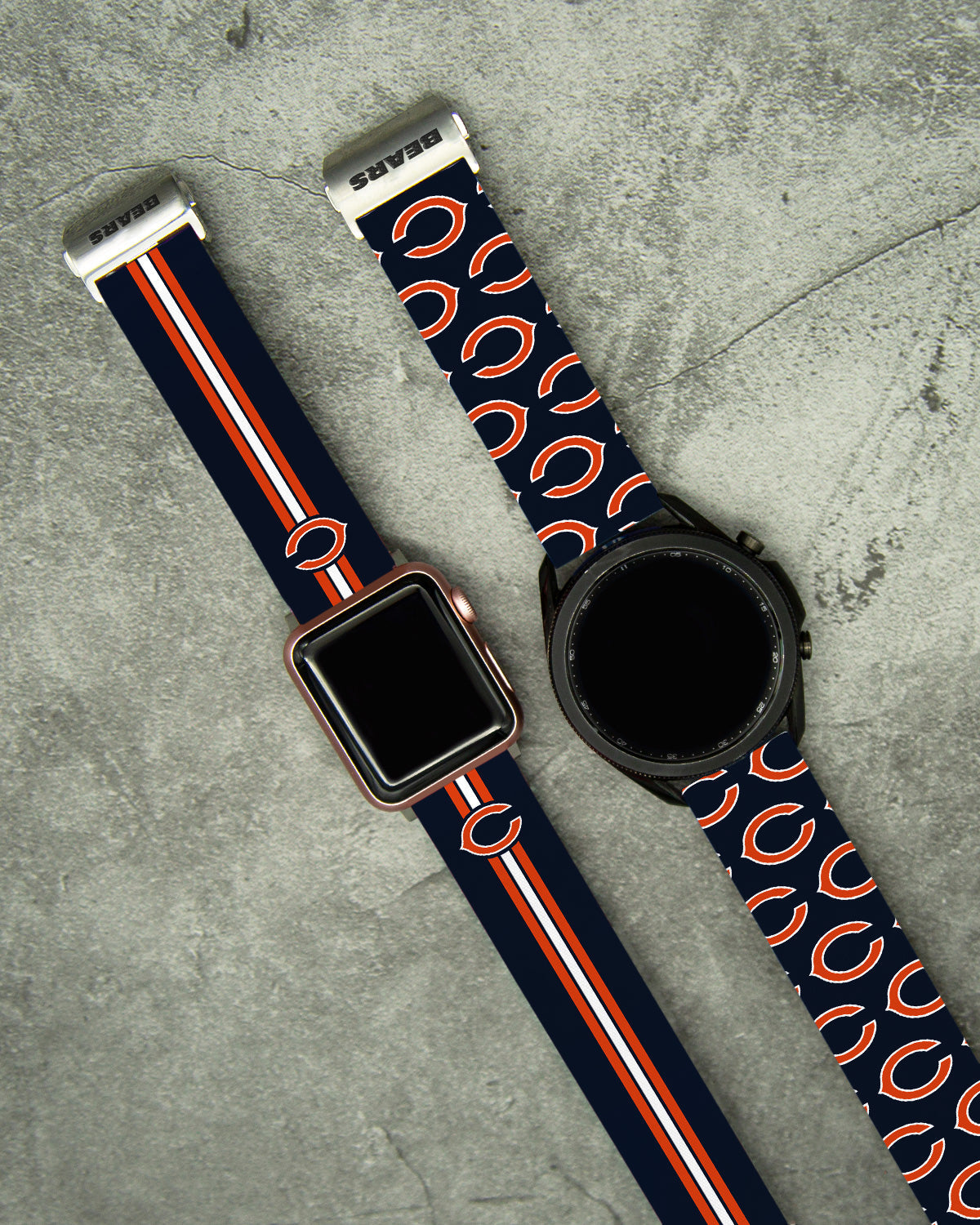 Chicago Bears Full Print Watch Band With Engraved Buckle - AffinityBands