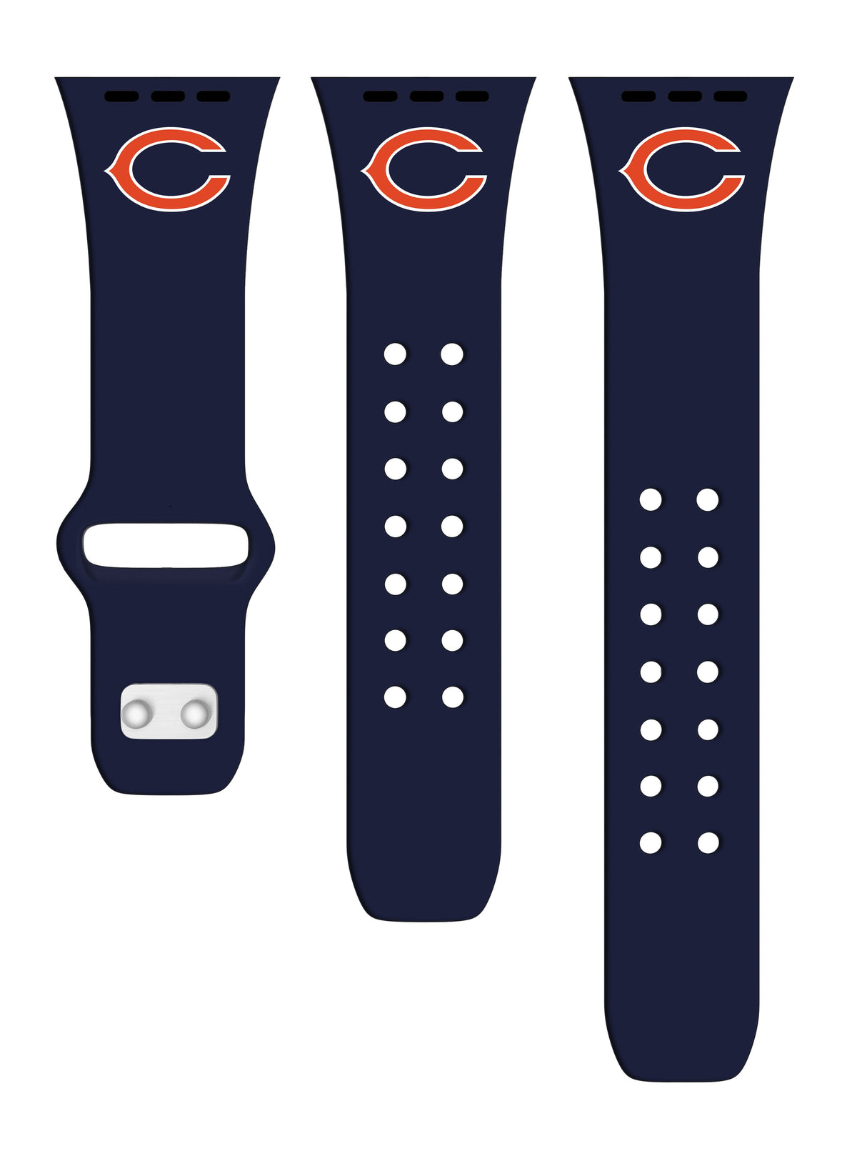 Chicago Bears Silicone Apple Watch Band (Navy) - Game Time