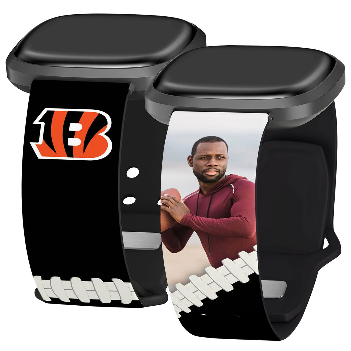 Cincinnati Bengals Custom Photo HD Fitbit Versa 3 &amp; Sense Watch Band