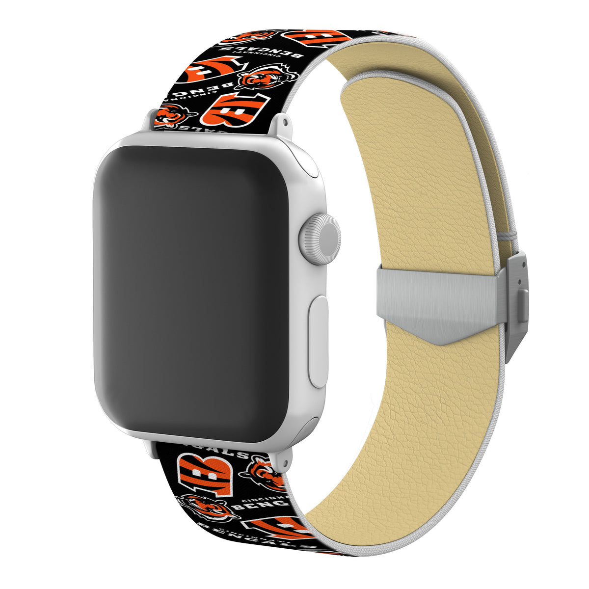 Cincinnati Bengals Full Print Watch Band With Engraved Buckle - AffinityBands
