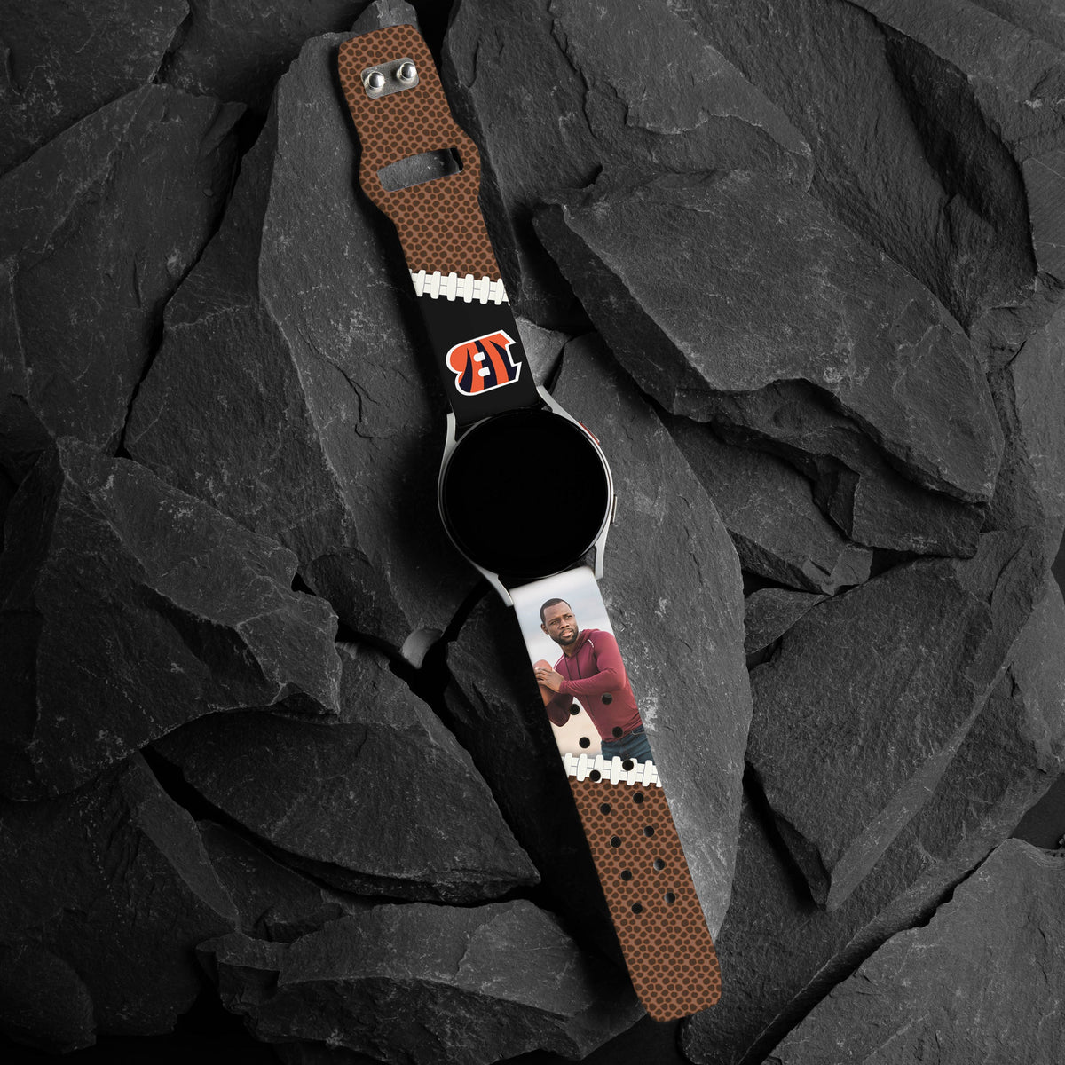 Cincinnati Bengals Custom Photo HD Samsung Galaxy Watch Band