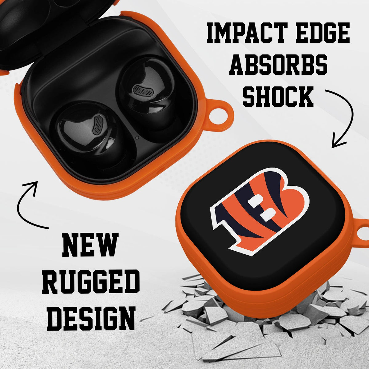Cincinnati Bengals HDX Samsung Galaxy Buds Pro Case Cover