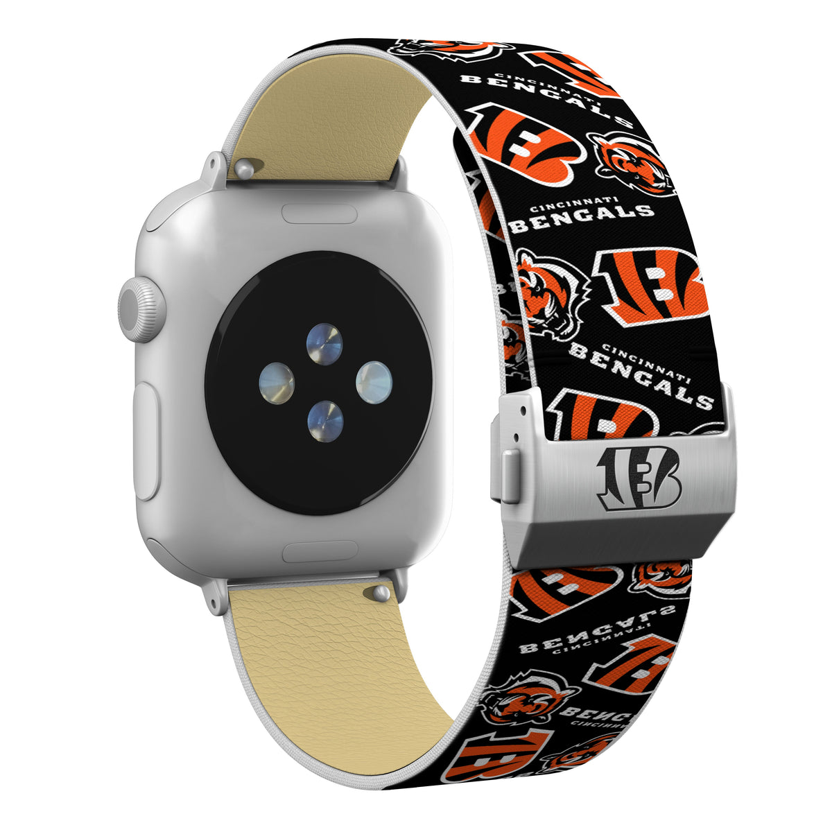 Cincinnati Bengals Full Print Watch Band With Engraved Buckle - AffinityBands
