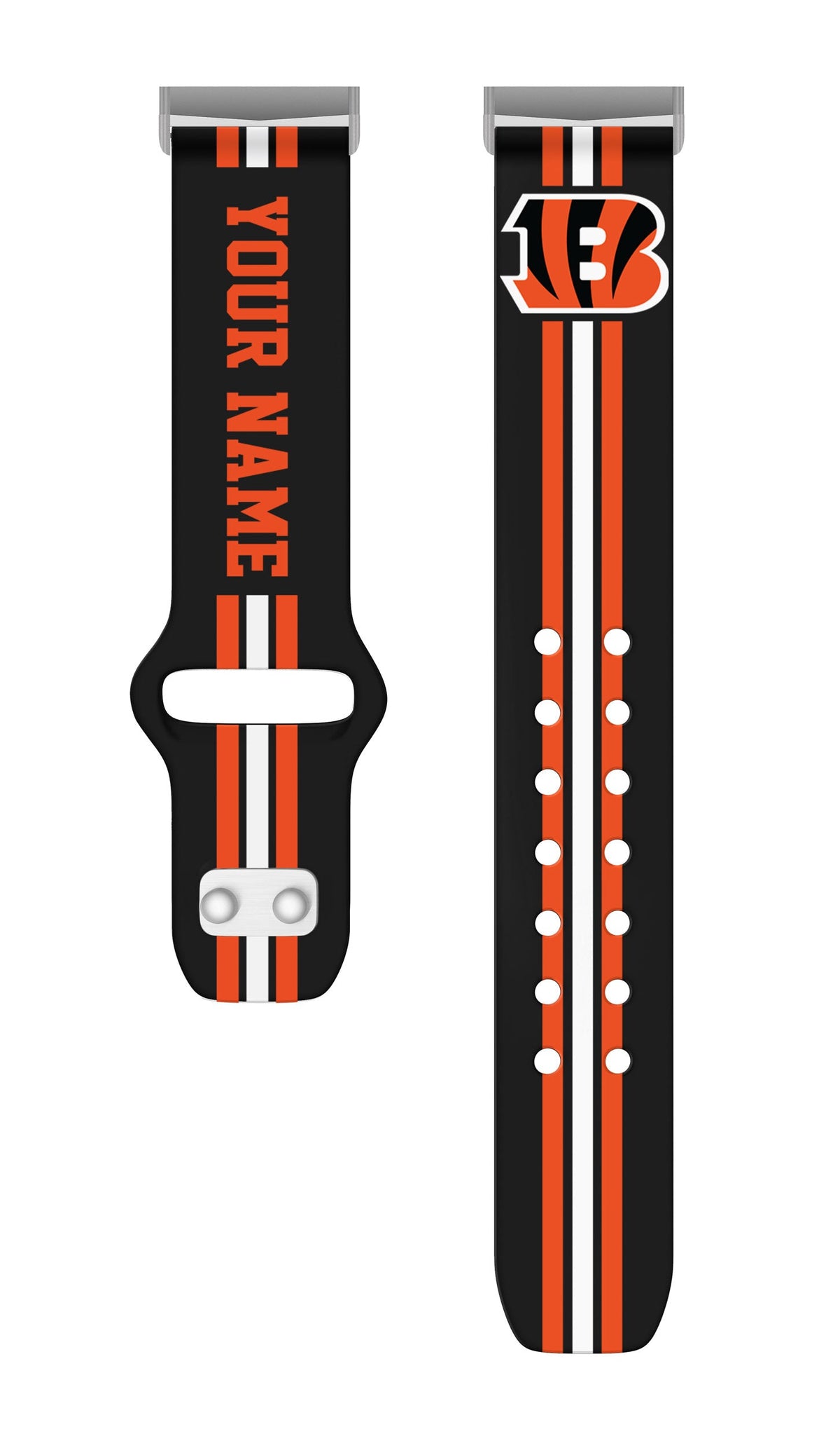 Cincinnati Bengals Custom Name HD Fitbit Versa 3 and Sense Watch Band