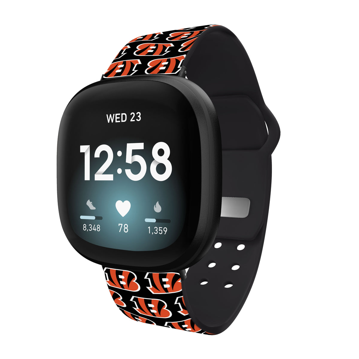 Cincinnati Bengals HD Fitbit Versa 3 and Sense Watch Band