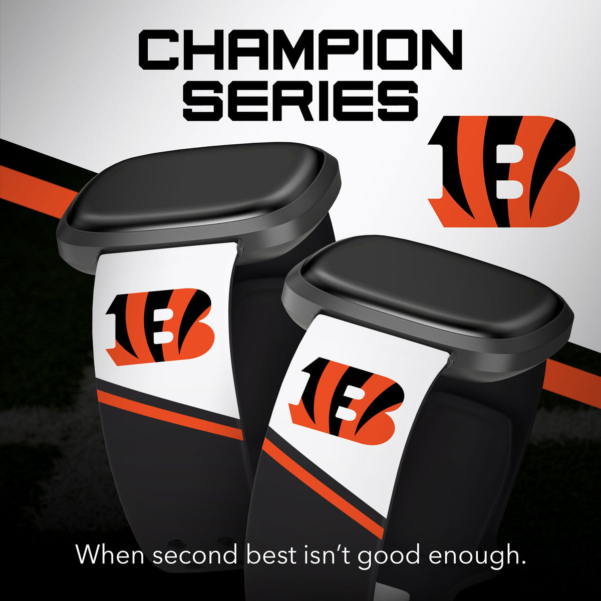 Cincinnati Bengals HD Champion Series Fitbit Versa 3 &amp; Sense Watch Band