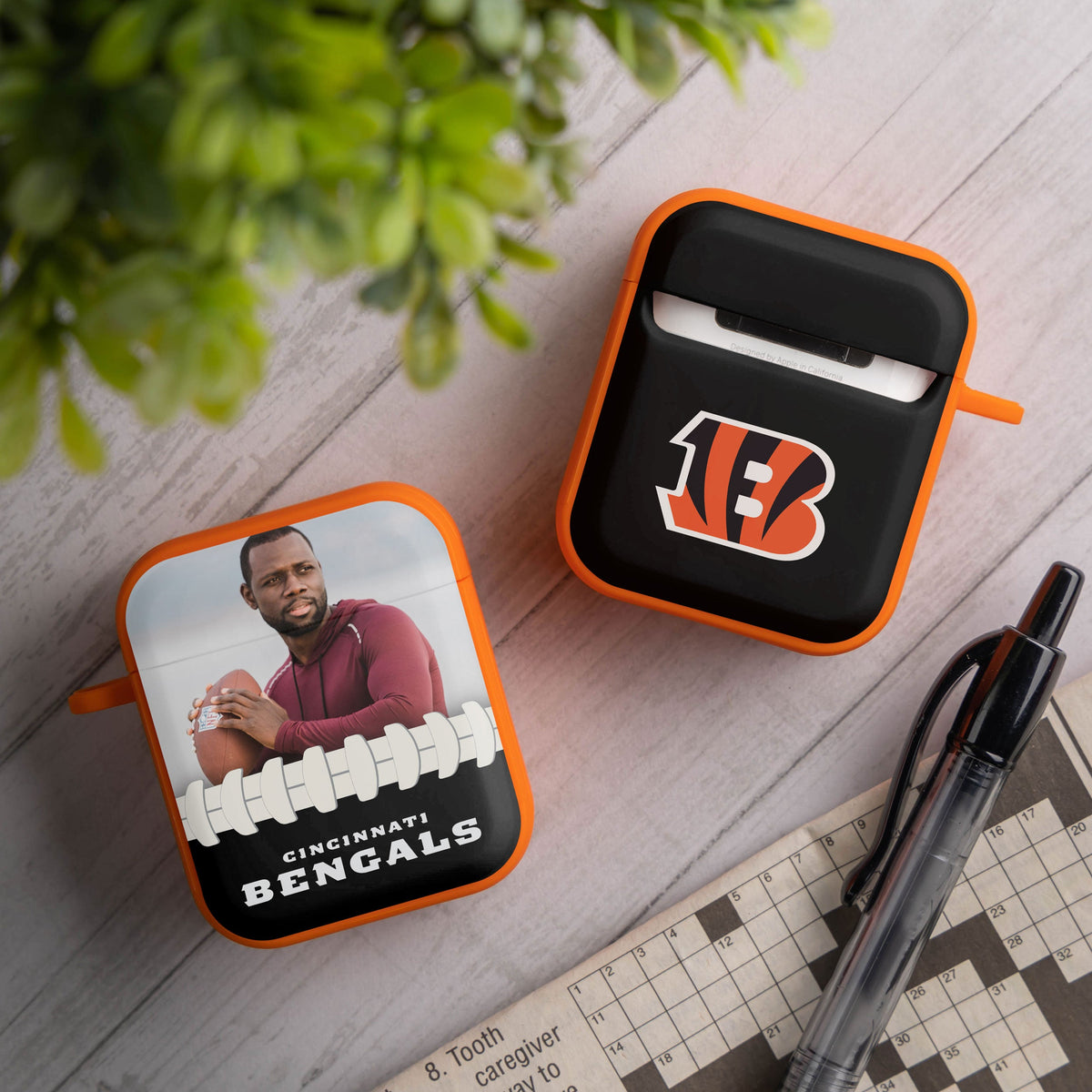 Cincinnati Bengals Custom Photo HDX Apple AirPods Gen 1 &amp; 2 Case Cover