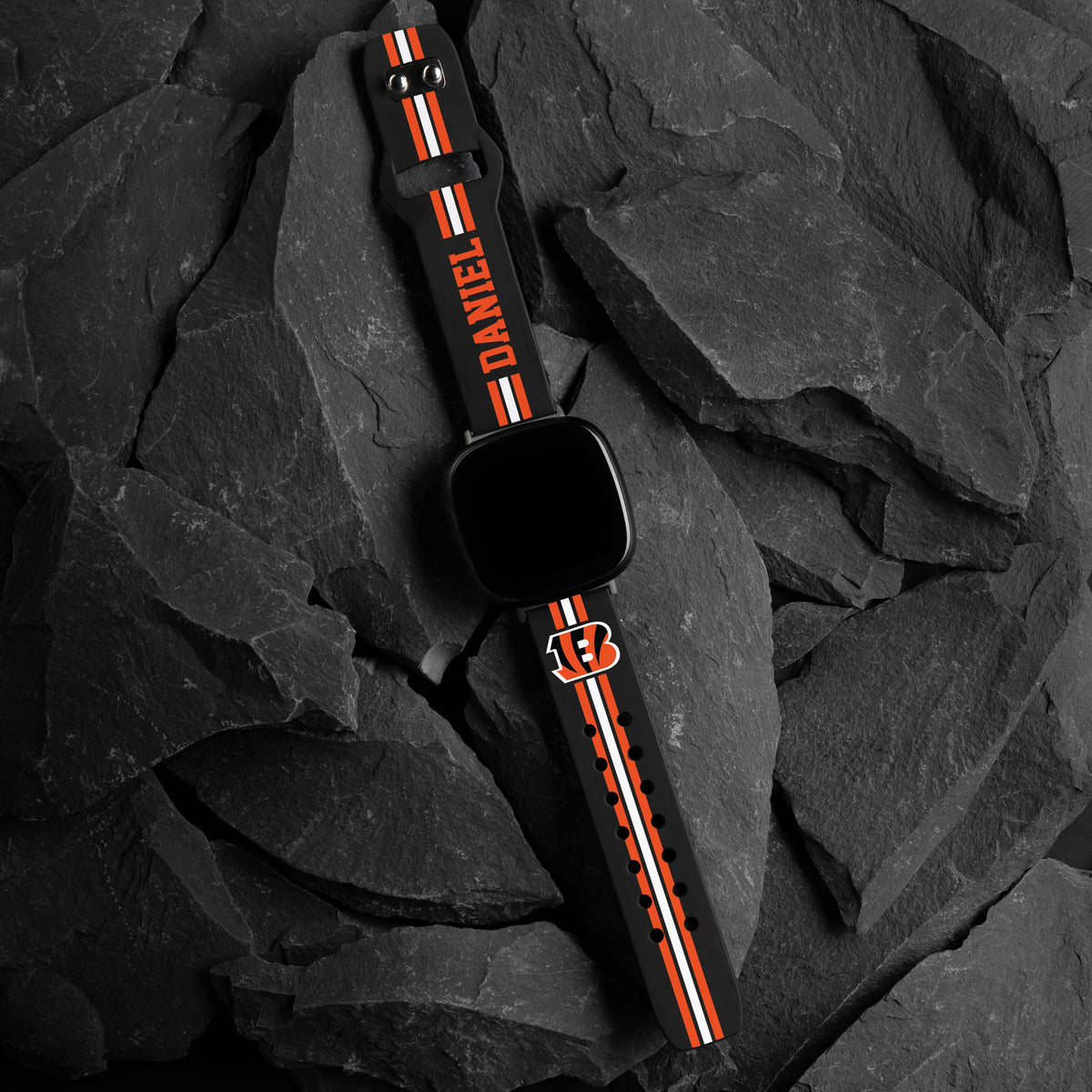 Cincinnati Bengals Custom Name HD Fitbit Versa 3 and Sense Watch Band