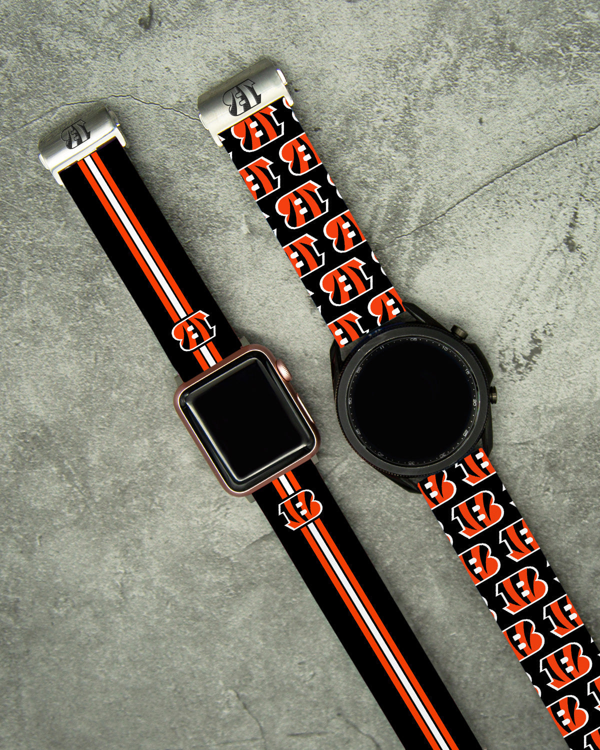 Cincinnati Bengals Full Print Watch Band With Engraved Buckle - AffinityBands