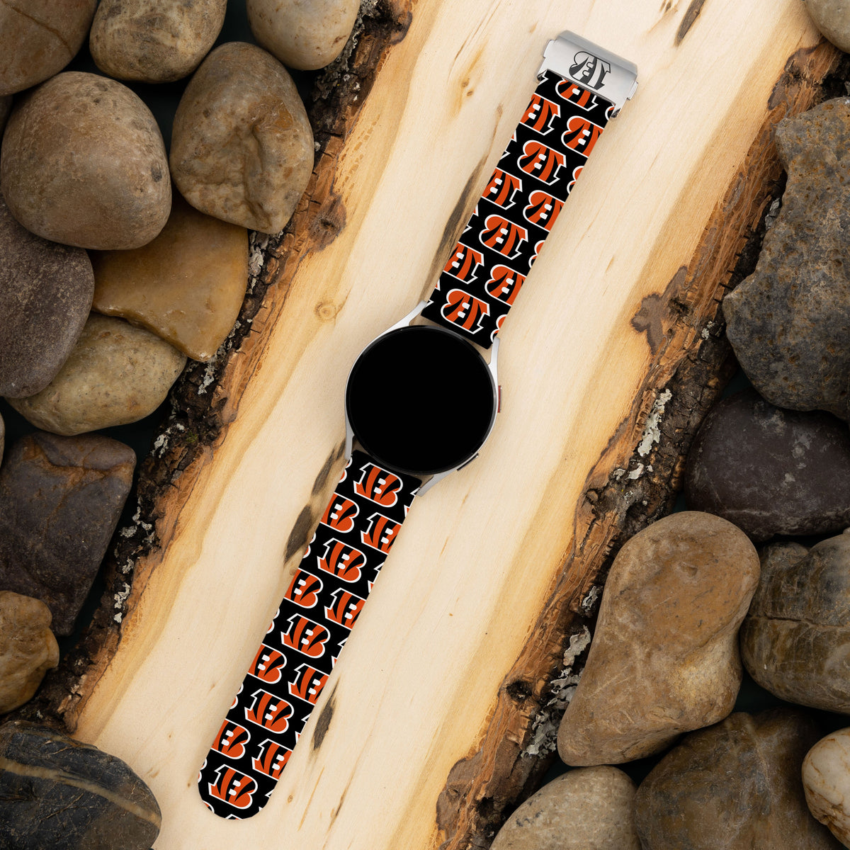 Game Time Cincinnati Bengals Signature Series Quick Change Watch Band With Engraved Buckle