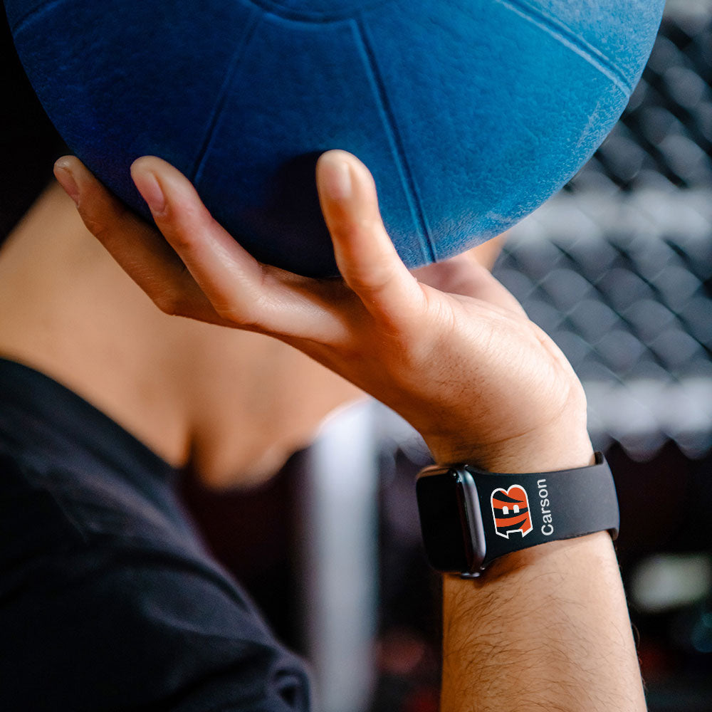 Cincinnati Bengals Custom Name HD Apple Watch Band