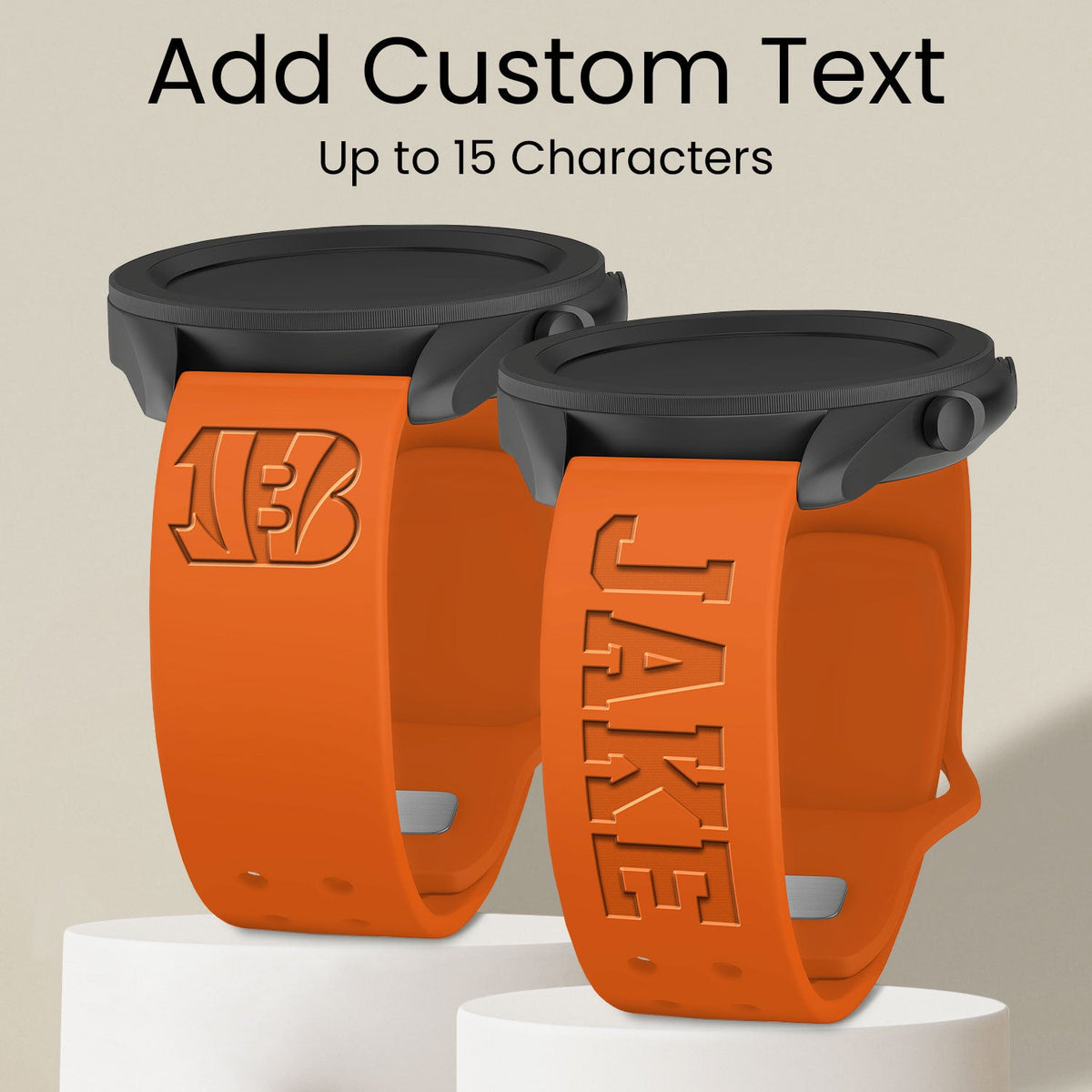 Cincinnati Bengals Custom Engraved Samsung Galaxy Watch Band