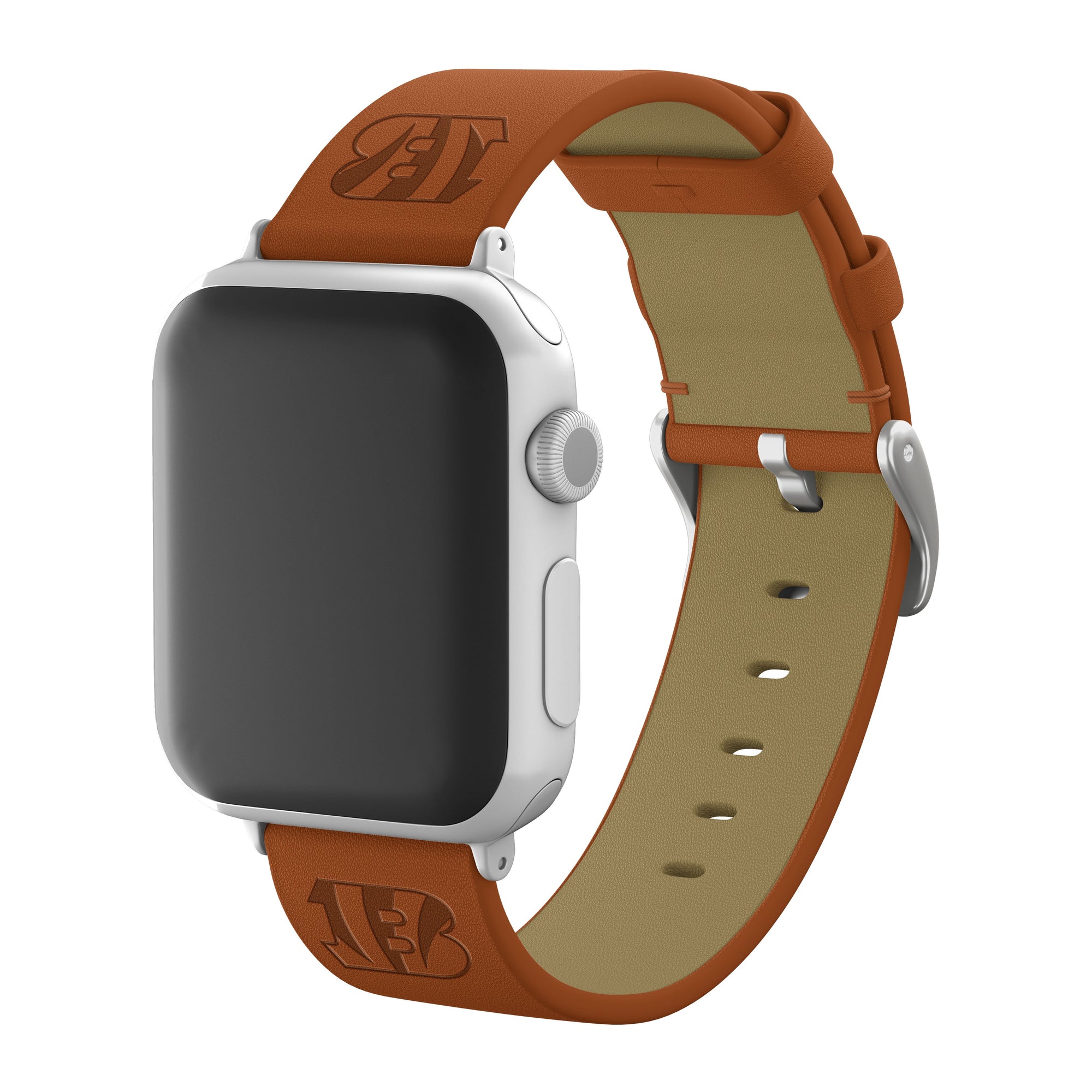 Game Time Cincinnati Bengals Apple Leather Watch Band - USA Sewn