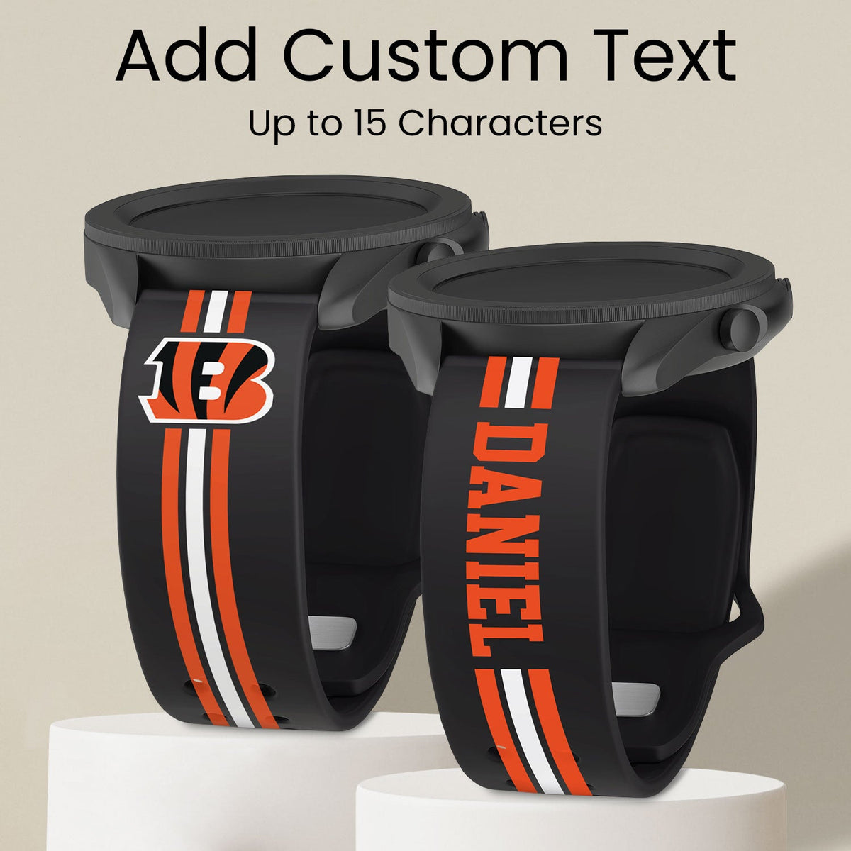 Cincinnati Bengals Custom Name HD Watch Band