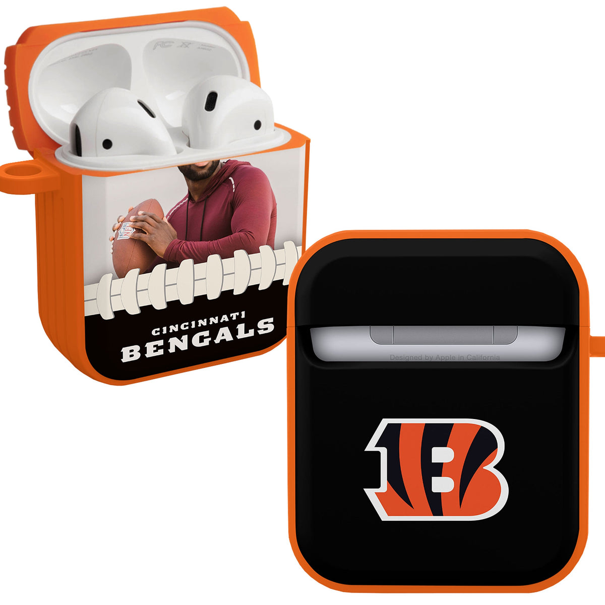 Cincinnati Bengals Custom Photo HDX Apple AirPods Gen 1 &amp; 2 Case Cover