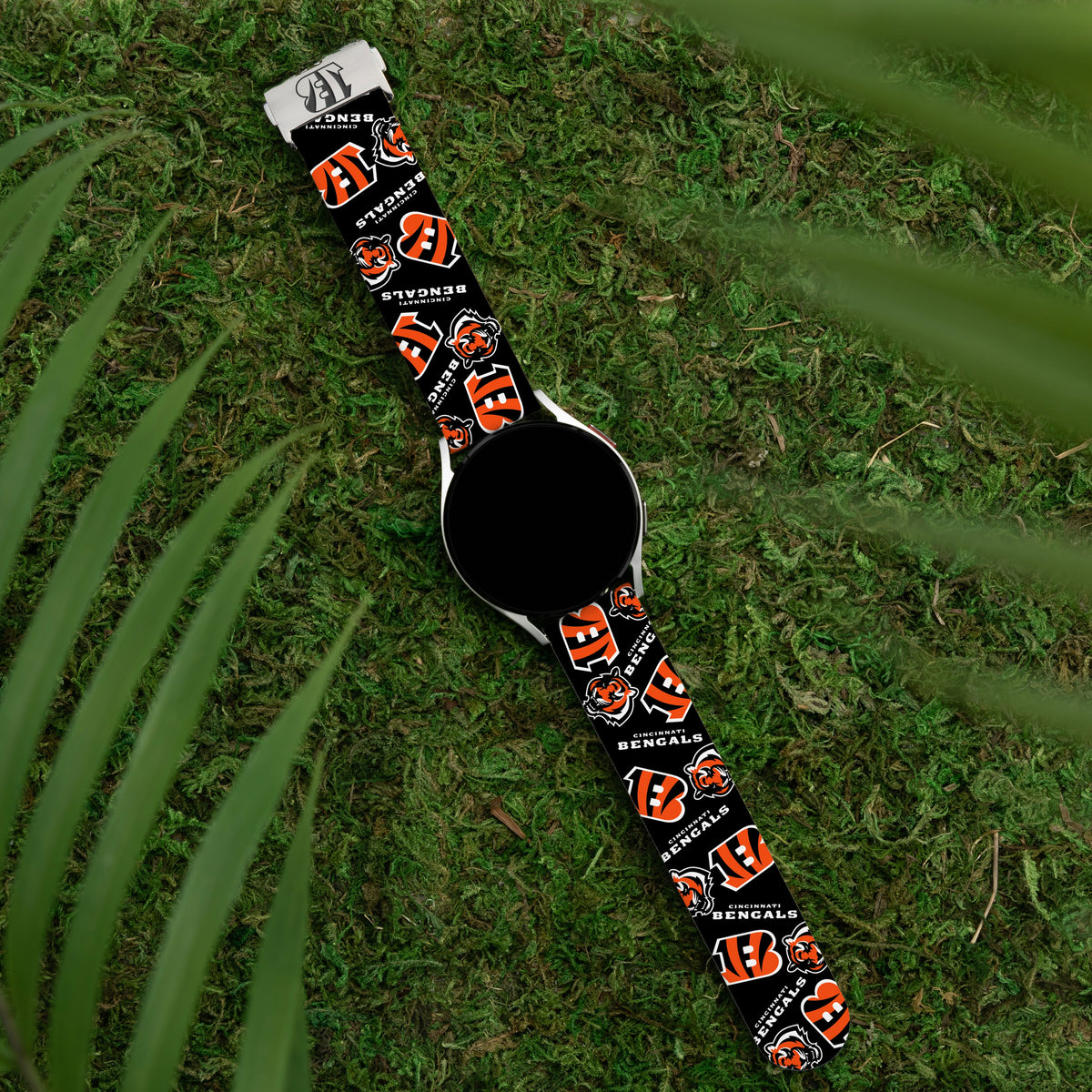 Game Time Cincinnati Bengals Signature Series Quick Change Watch Band With Engraved Buckle