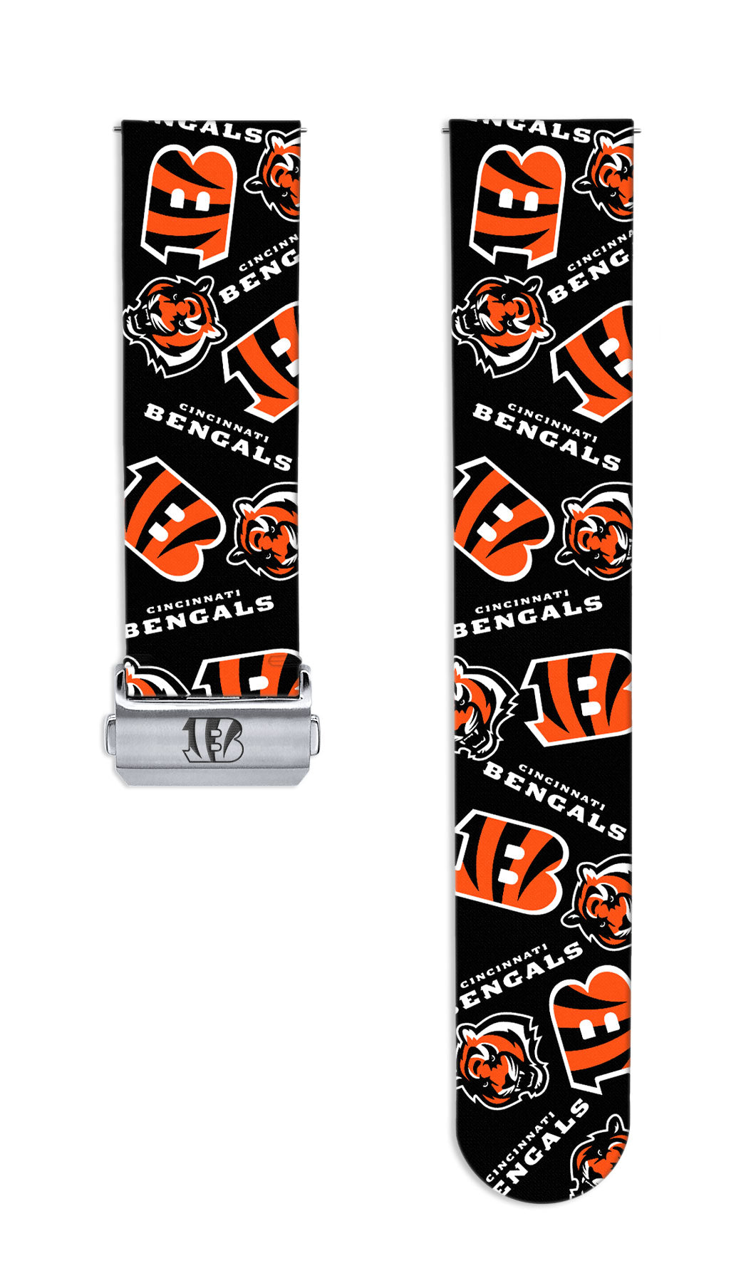 Cincinnati Bengals Full Print Quick Change Watch Band With Engraved Buckle - AffinityBands