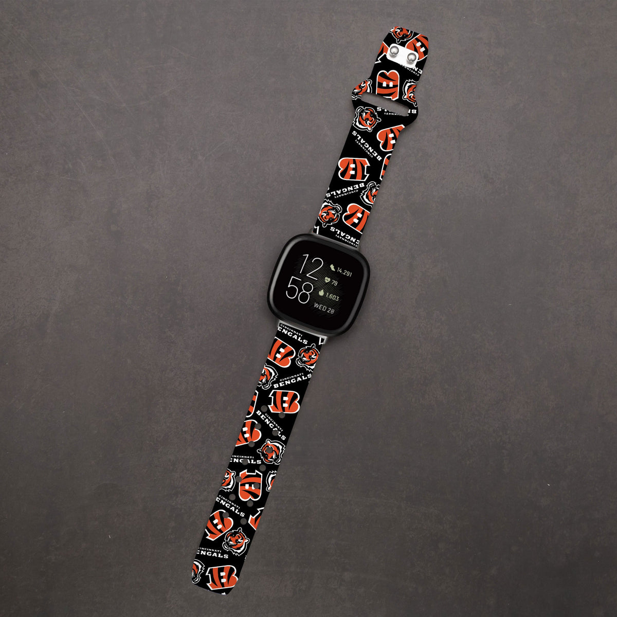 Cincinnati Bengals HD Fitbit Versa 3 and Sense Watch Band