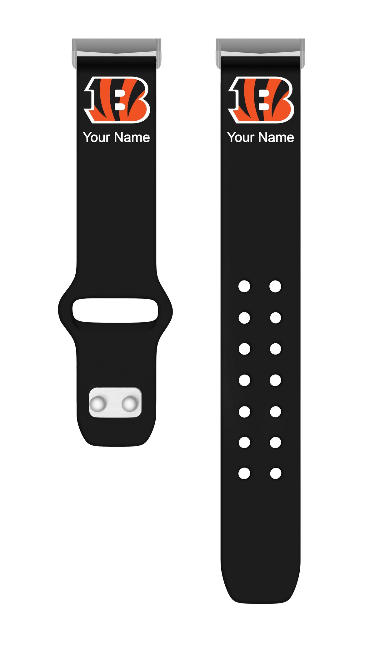 GAME TIME Cincinnati Bengals Custom Name HD FitBit Versa 3 &amp; Sense Watch Band