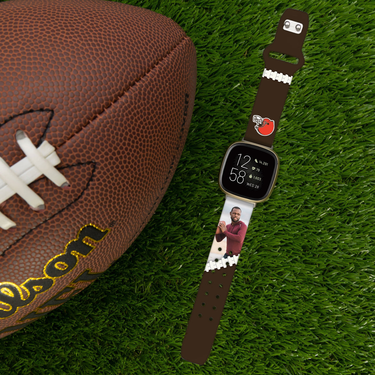 Cleveland Browns Custom Photo HD Fitbit Versa 3 &amp; Sense Watch Band