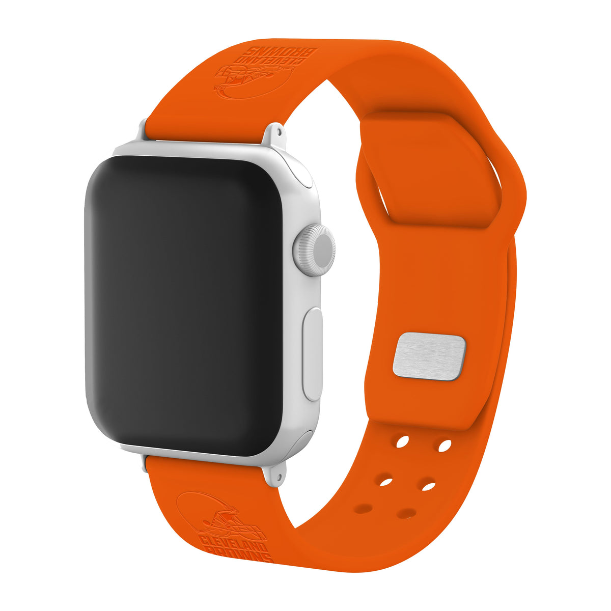 Cleveland Browns Engraved Silicone &#39;Slim&#39; Apple Watch Band