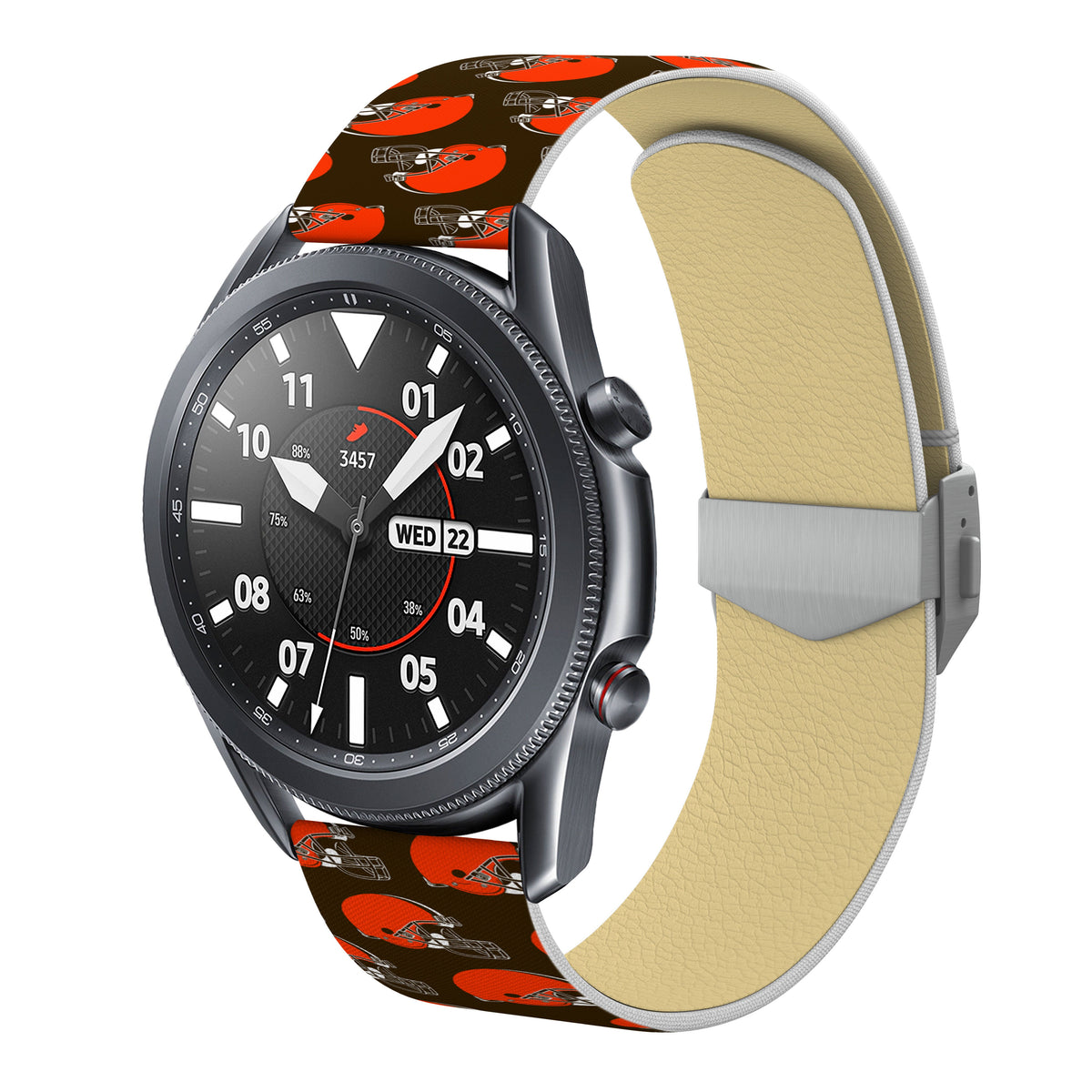 Cleveland Browns Full Print Quick Change Watch Band With Engraved Buckle - AffinityBands