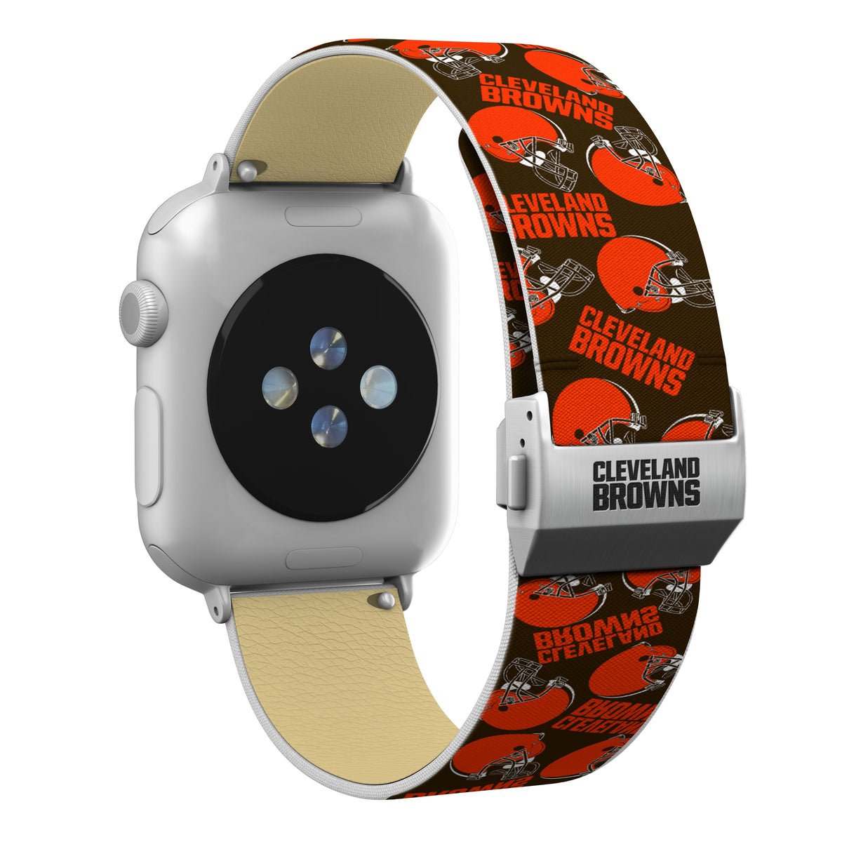 Cleveland Browns Full Print Watch Band With Engraved Buckle - AffinityBands