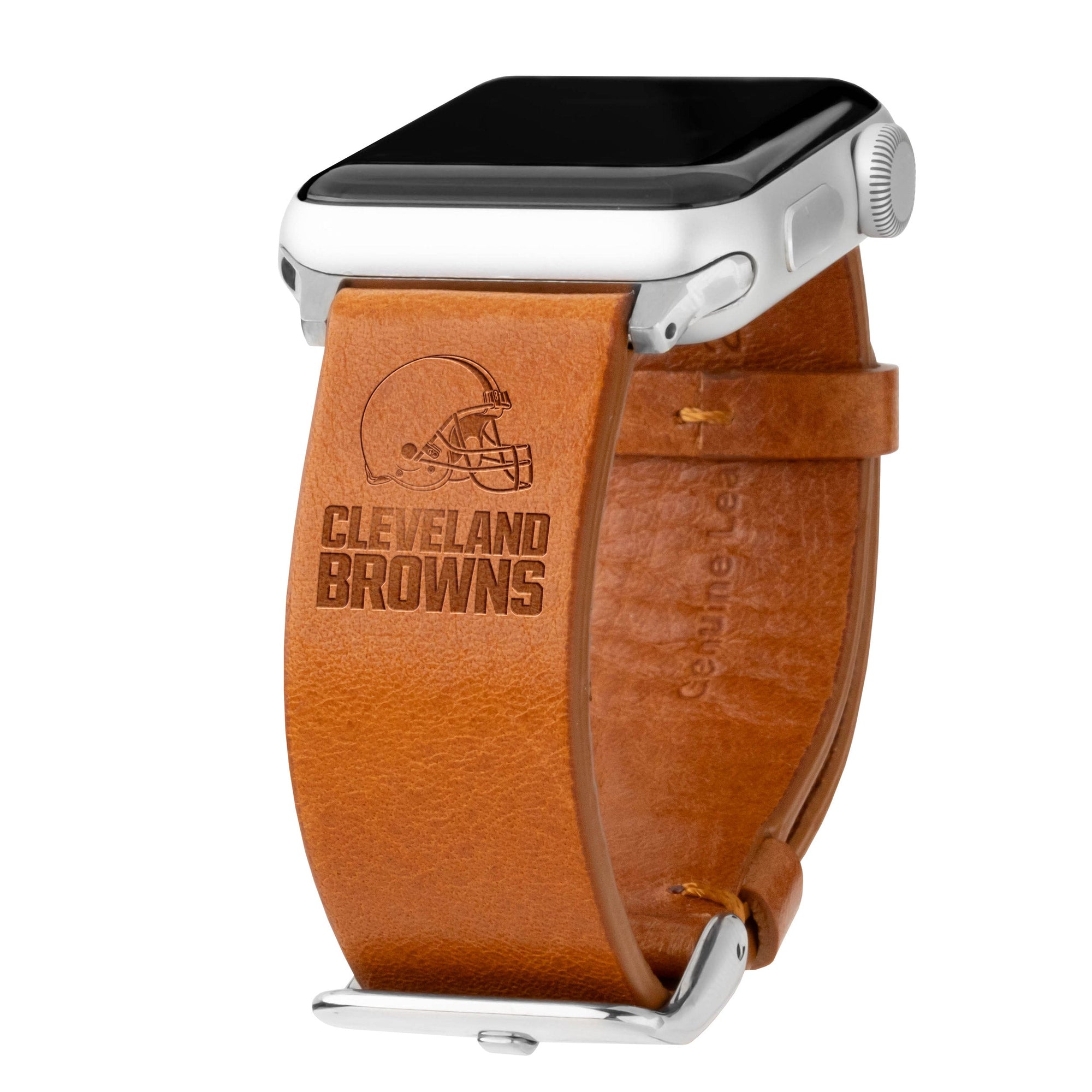 Game Time Cleveland Browns Leather Apple Watch Band