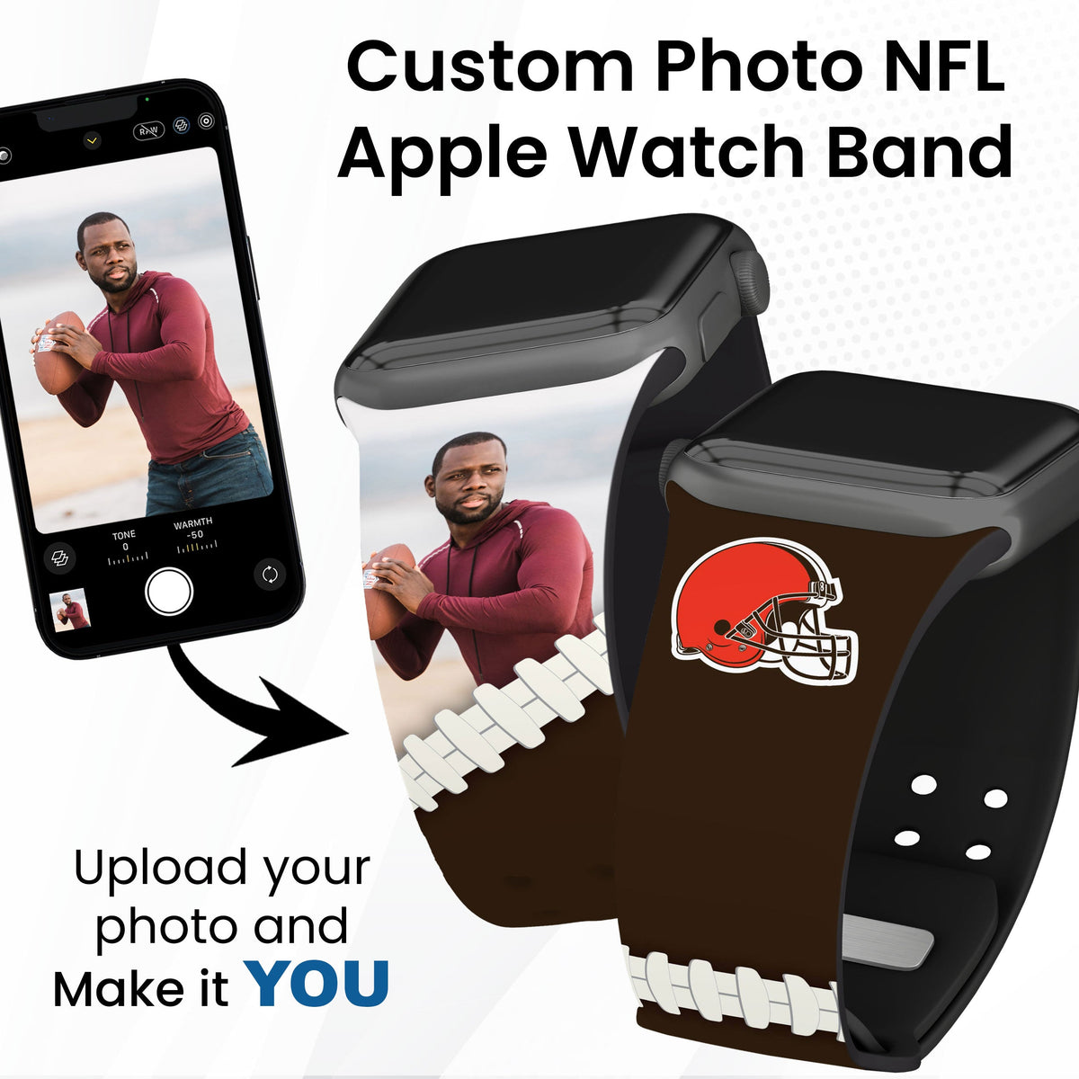 Cleveland Browns Custom Photo HD Apple Watch Band