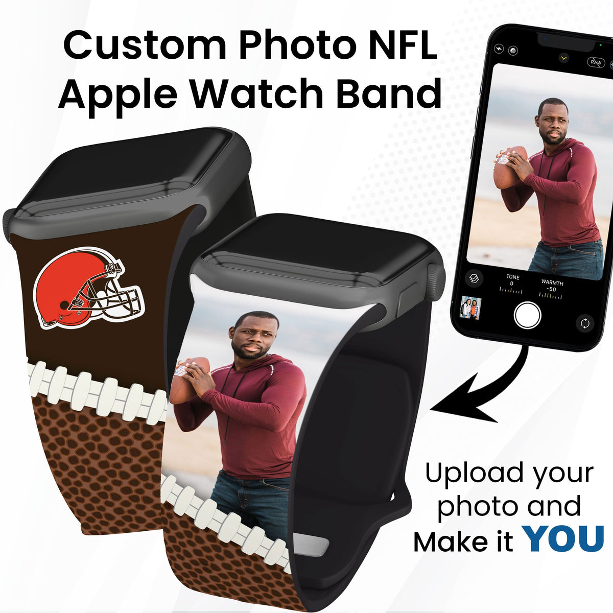 Cleveland Browns Custom Photo HD Apple Watch Band