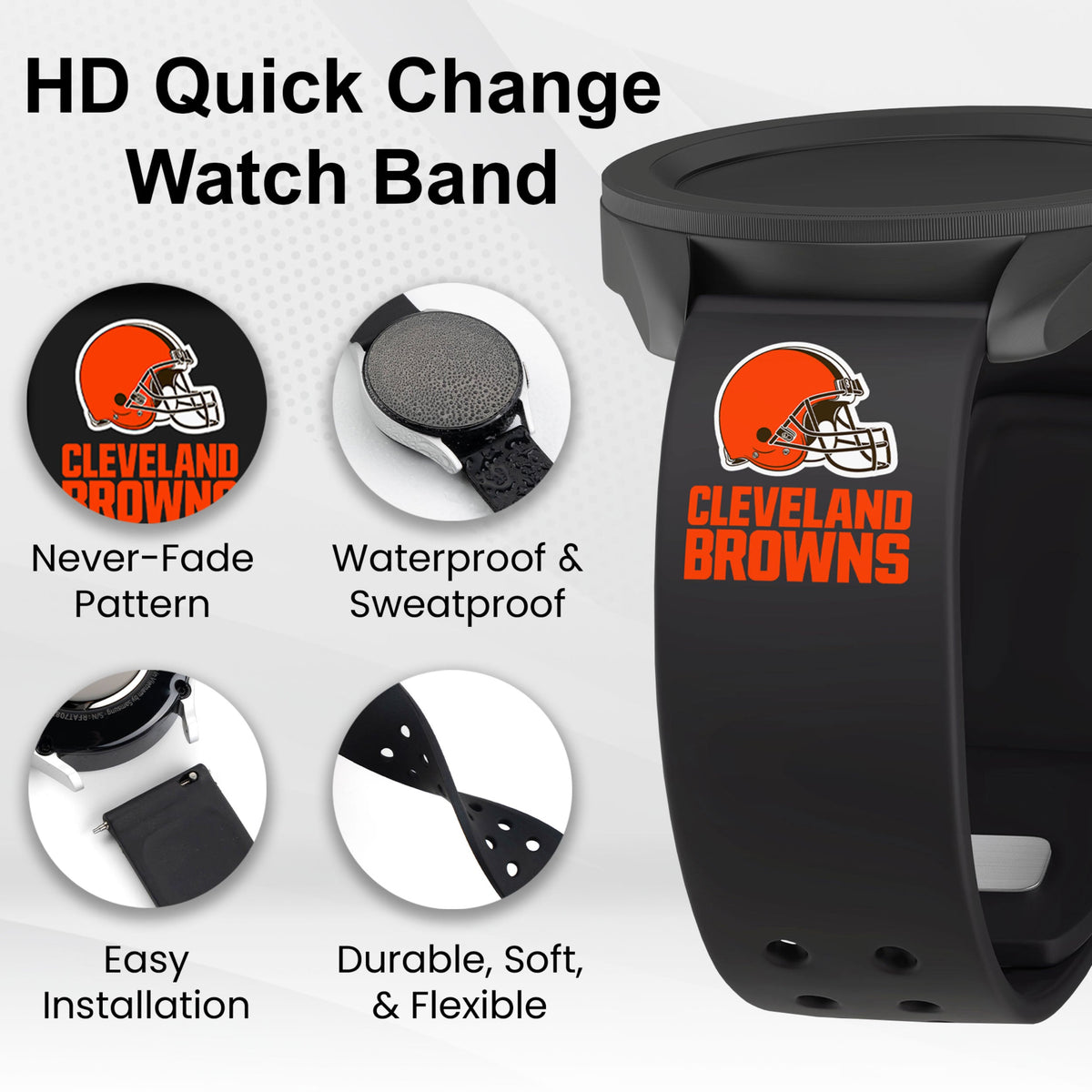 GAME TIME Cleveland Browns HD Elite Edition Samsung Galaxy Watch Band