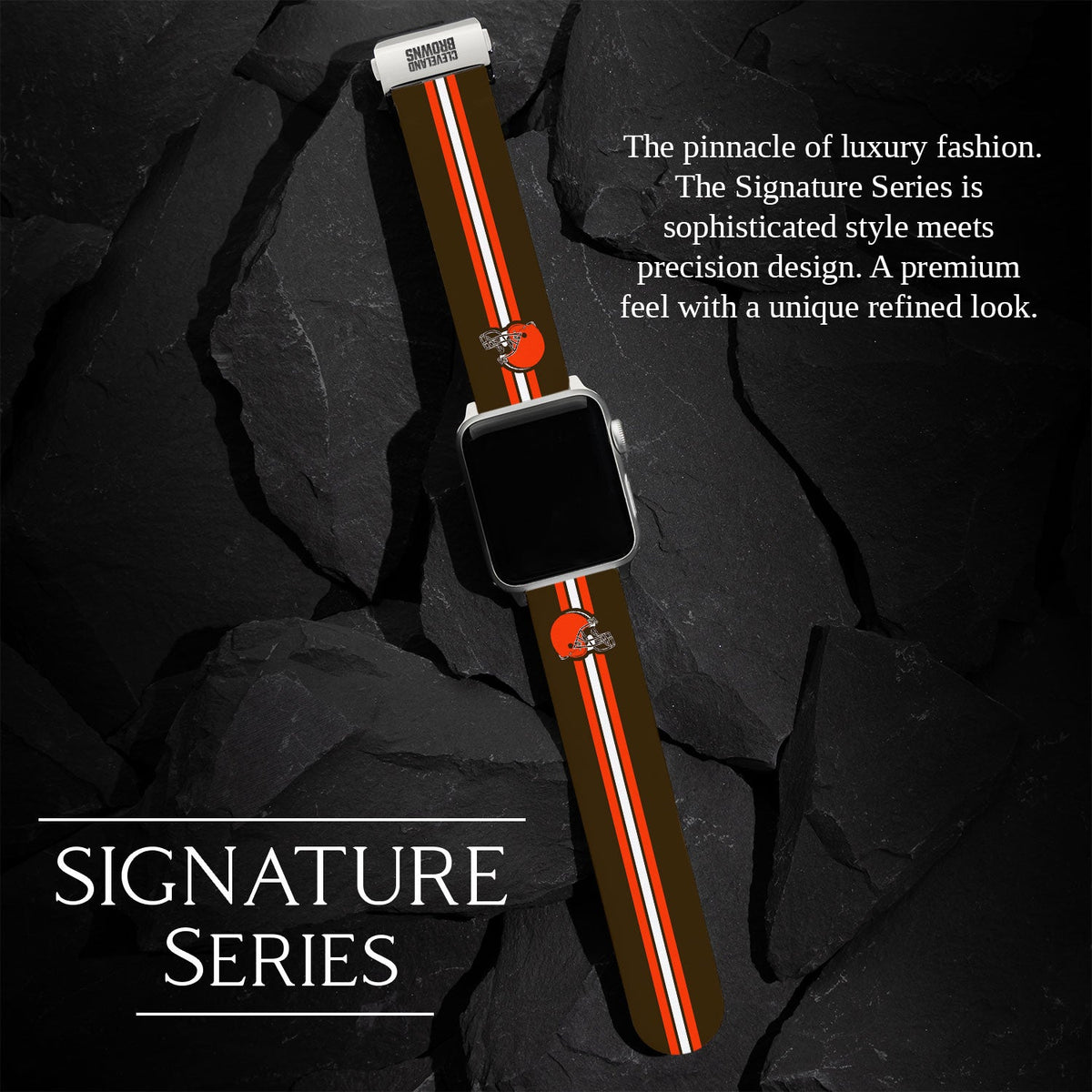 Game Time Cleveland Browns Signature Series Watch Band With Engraved Buckle