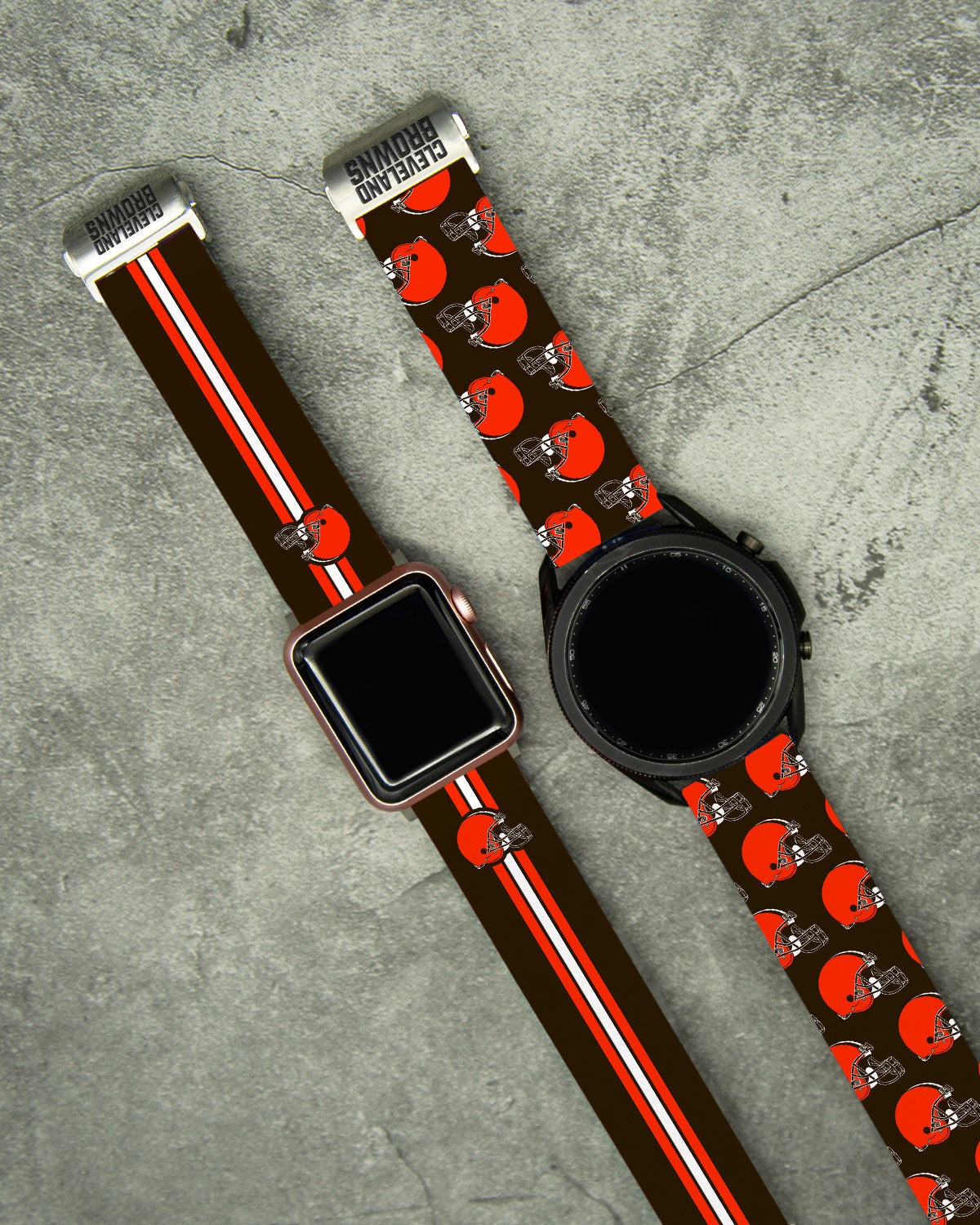 Cleveland Browns Full Print Watch Band With Engraved Buckle - AffinityBands