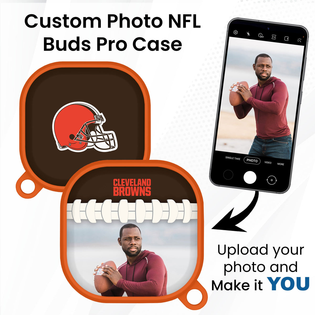 Cleveland Browns Custom Photo HDX Samsung Galaxy Buds Pro Case Cover