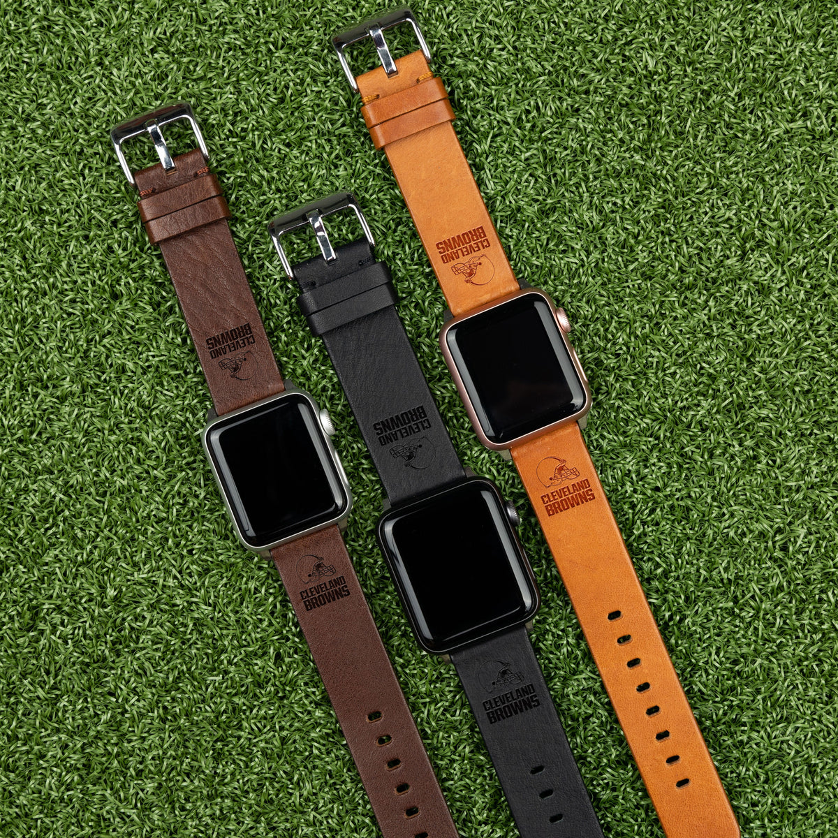 Game Time Cleveland Browns Leather Apple Watch Band