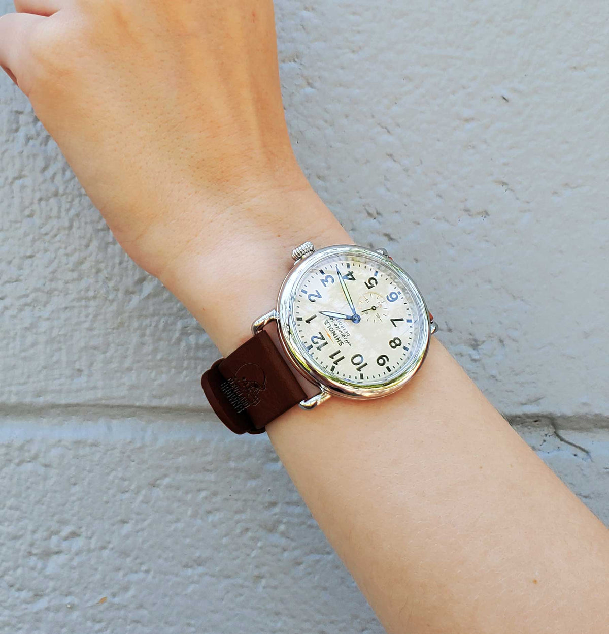 Cleveland Browns Quick Change Leather Watch Band - USA Sewn - AffinityBands