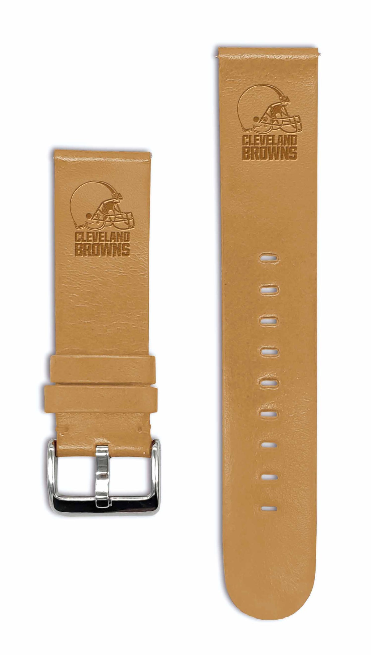 Cleveland Browns Quick Change Leather Watch Band - USA Sewn - AffinityBands